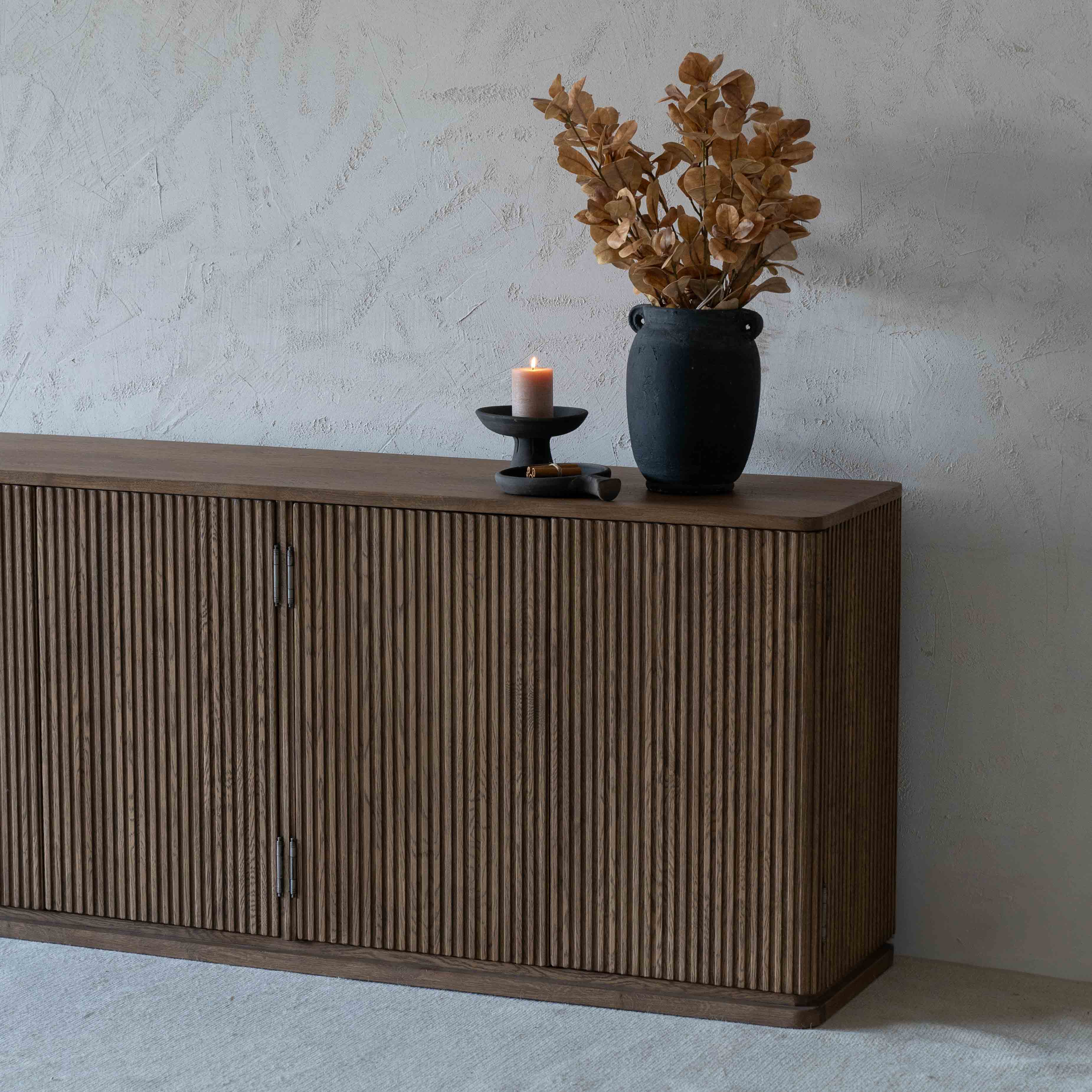 Jessa Solid Wood Modern Sideboard | Storage Cabinet - Buffet & SIdeboards - WS Living - UAE Modern Home Furniture Stores in Dubai