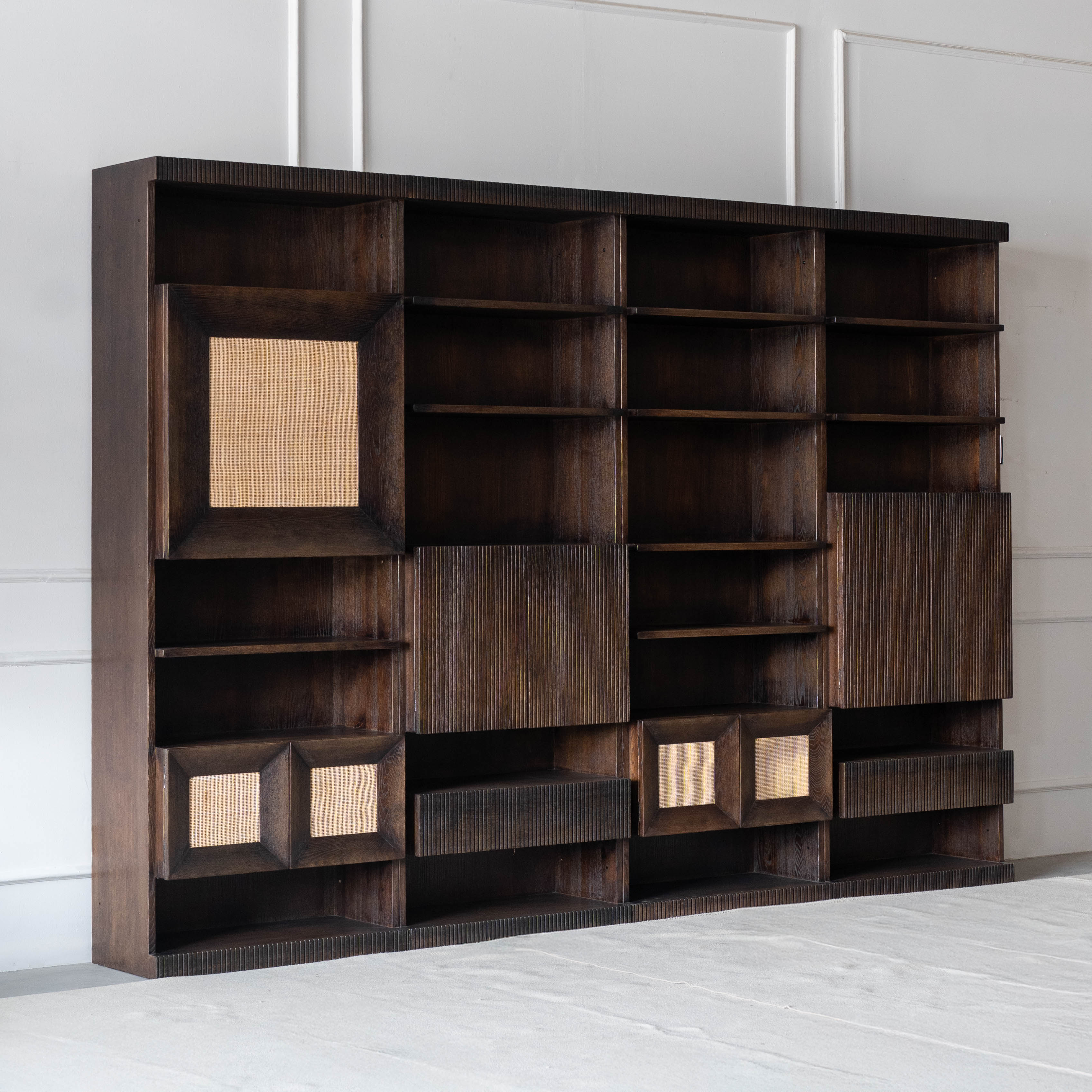 رف كتب كبير ووحدة تخزين رفوف واسعة من جيت 