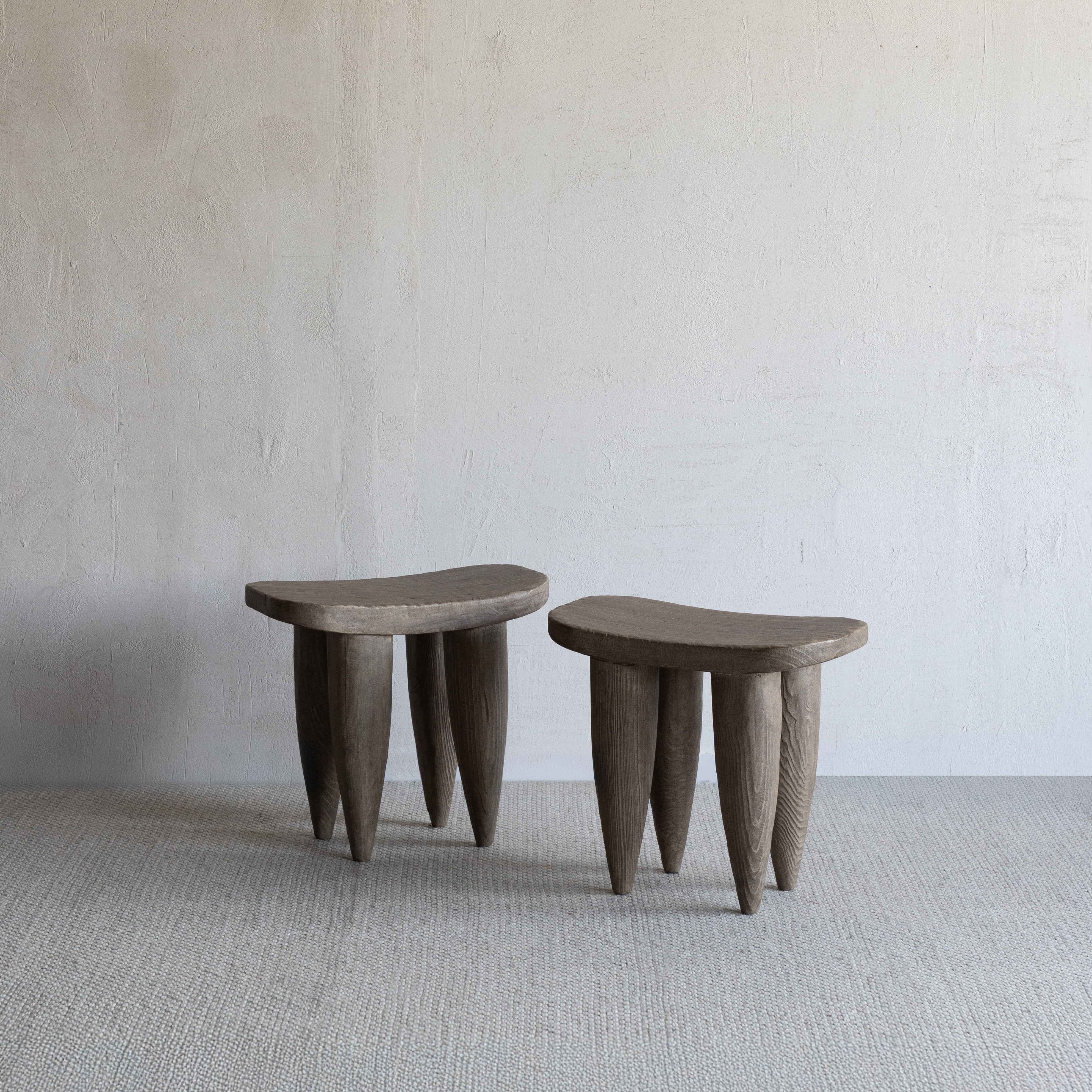 Kallix Elm Wood Stool | Side Table