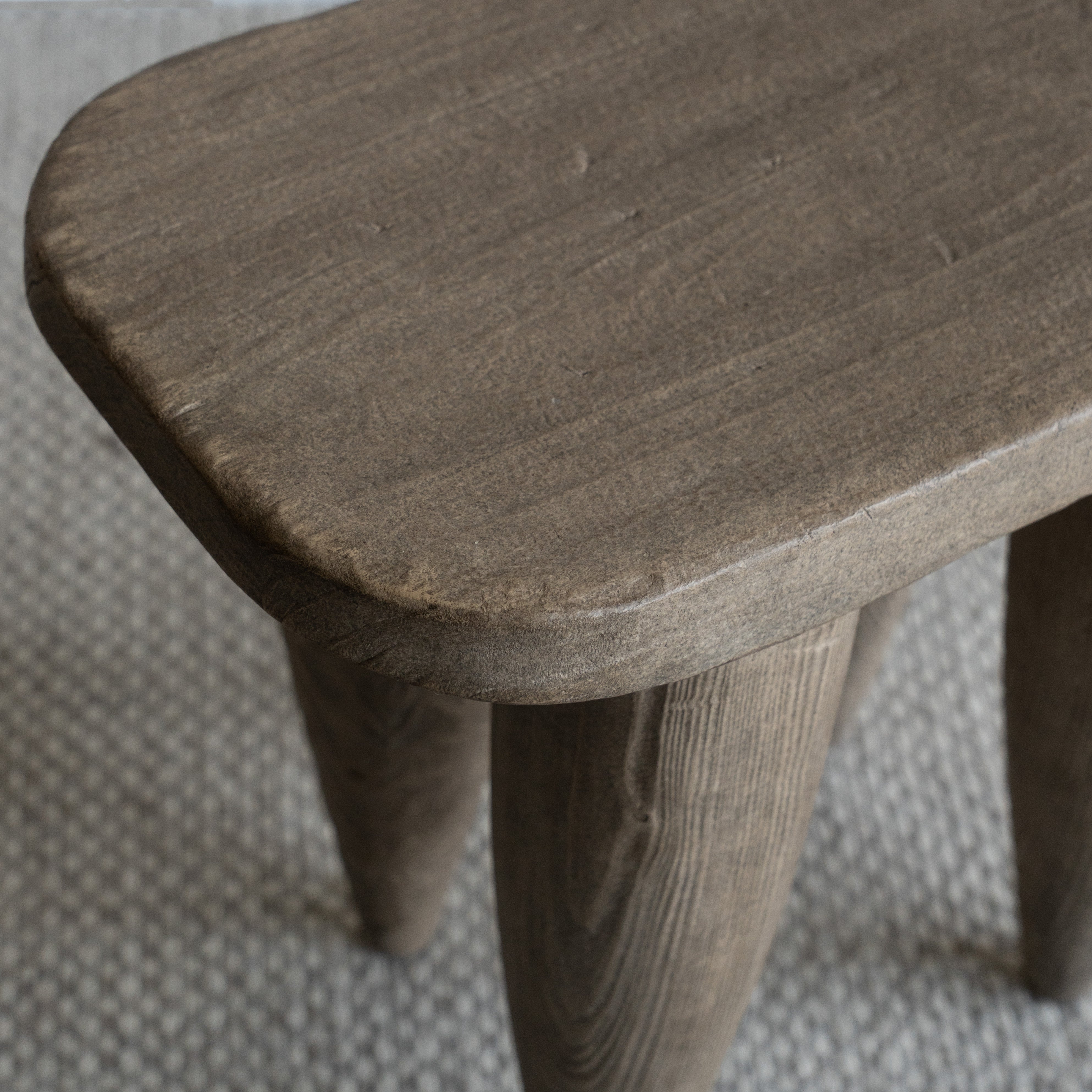 Kallix Elm Wood Stool | Side Table