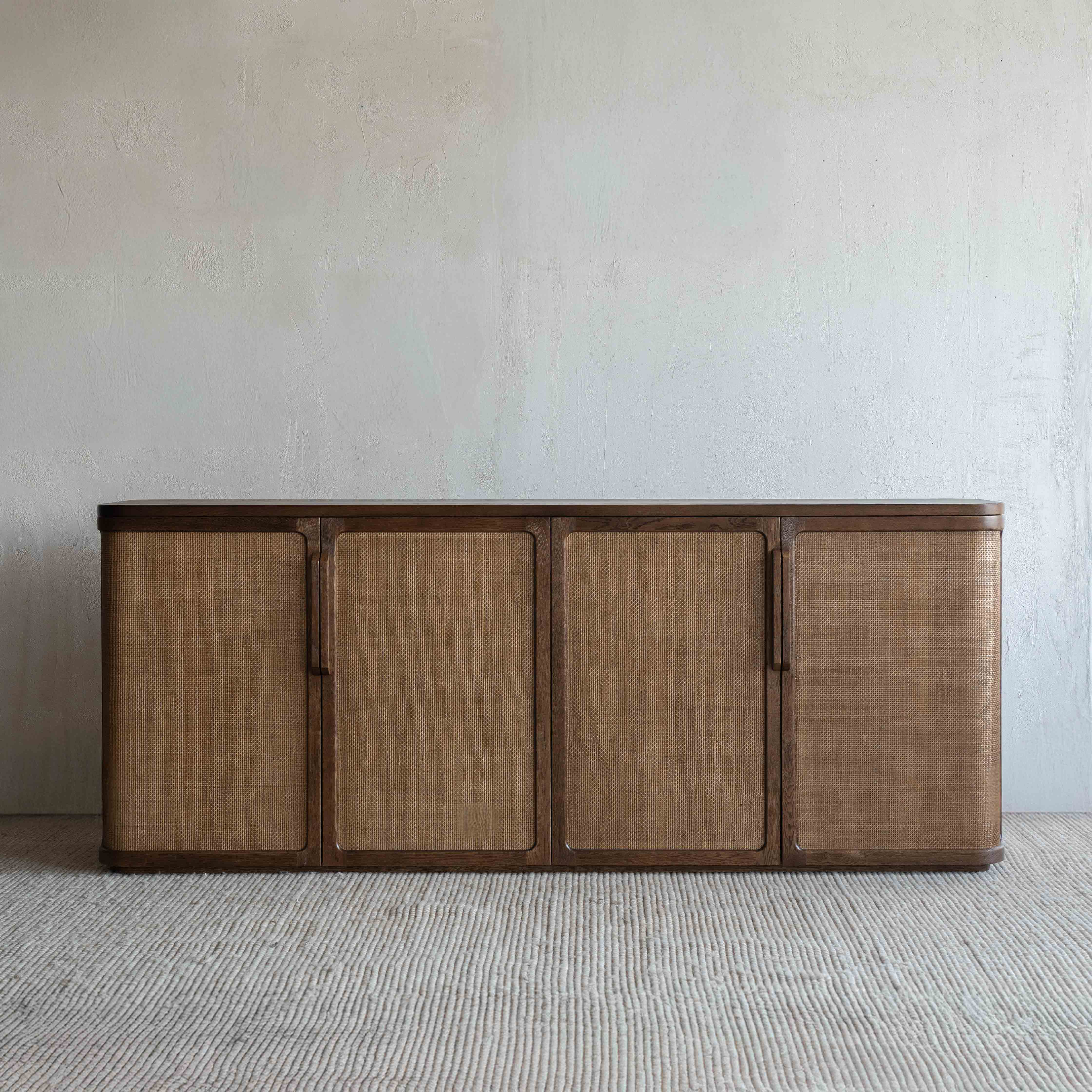 خزانة جانبية عصرية من الخشب الصلب من جيسا | خزانة تخزين 