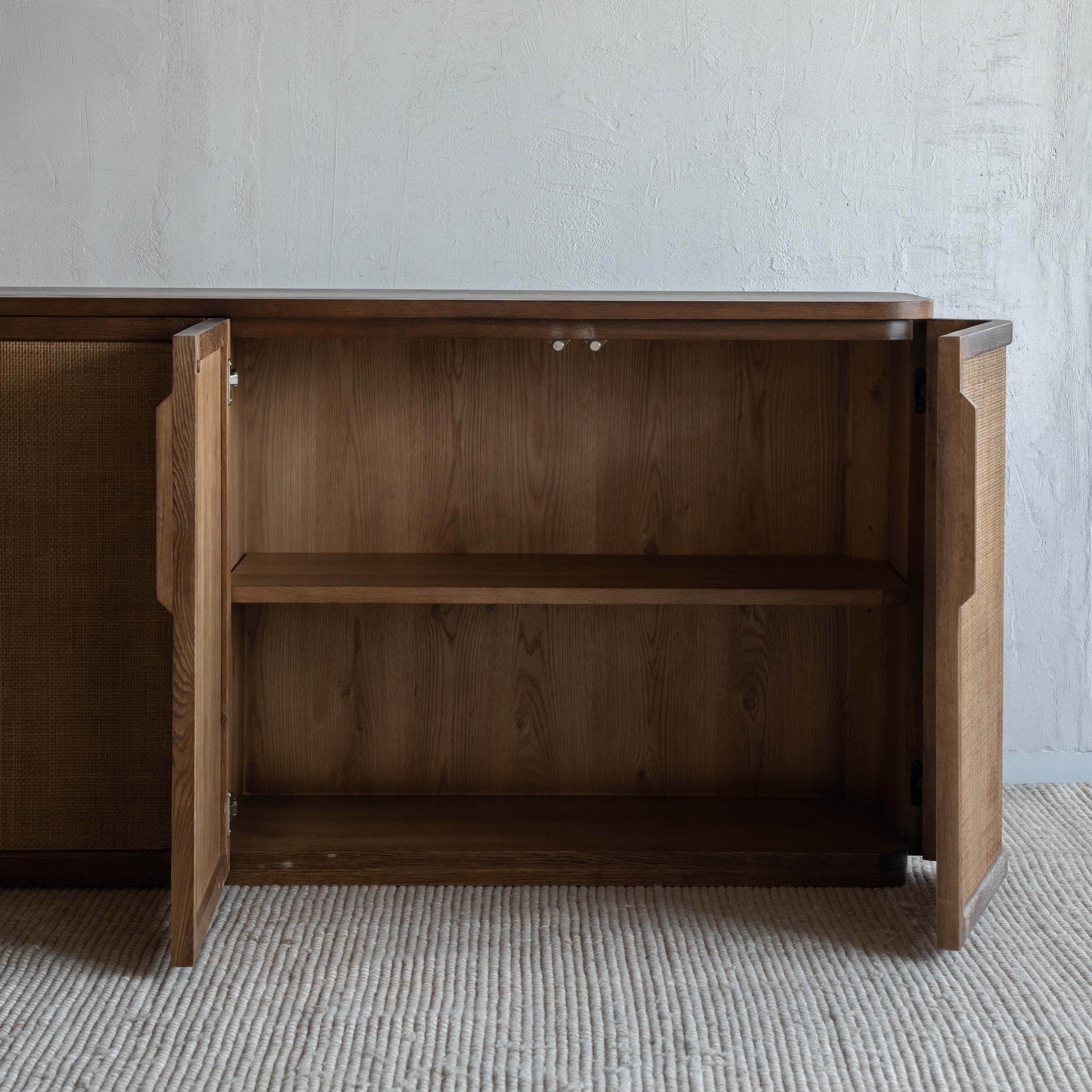 خزانة جانبية عصرية من الخشب الصلب من جيسا | خزانة تخزين 