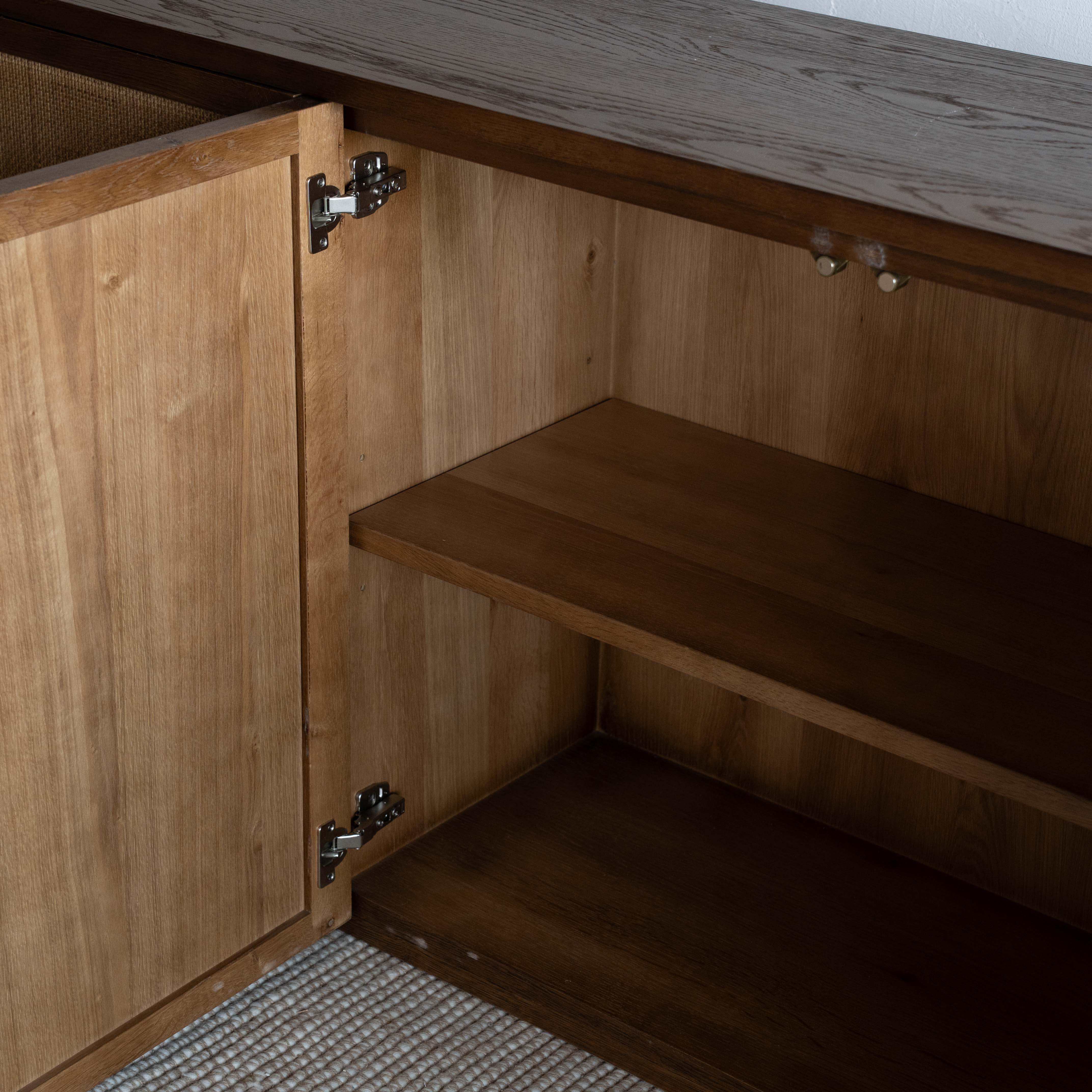 خزانة جانبية عصرية من الخشب الصلب من جيسا | خزانة تخزين 