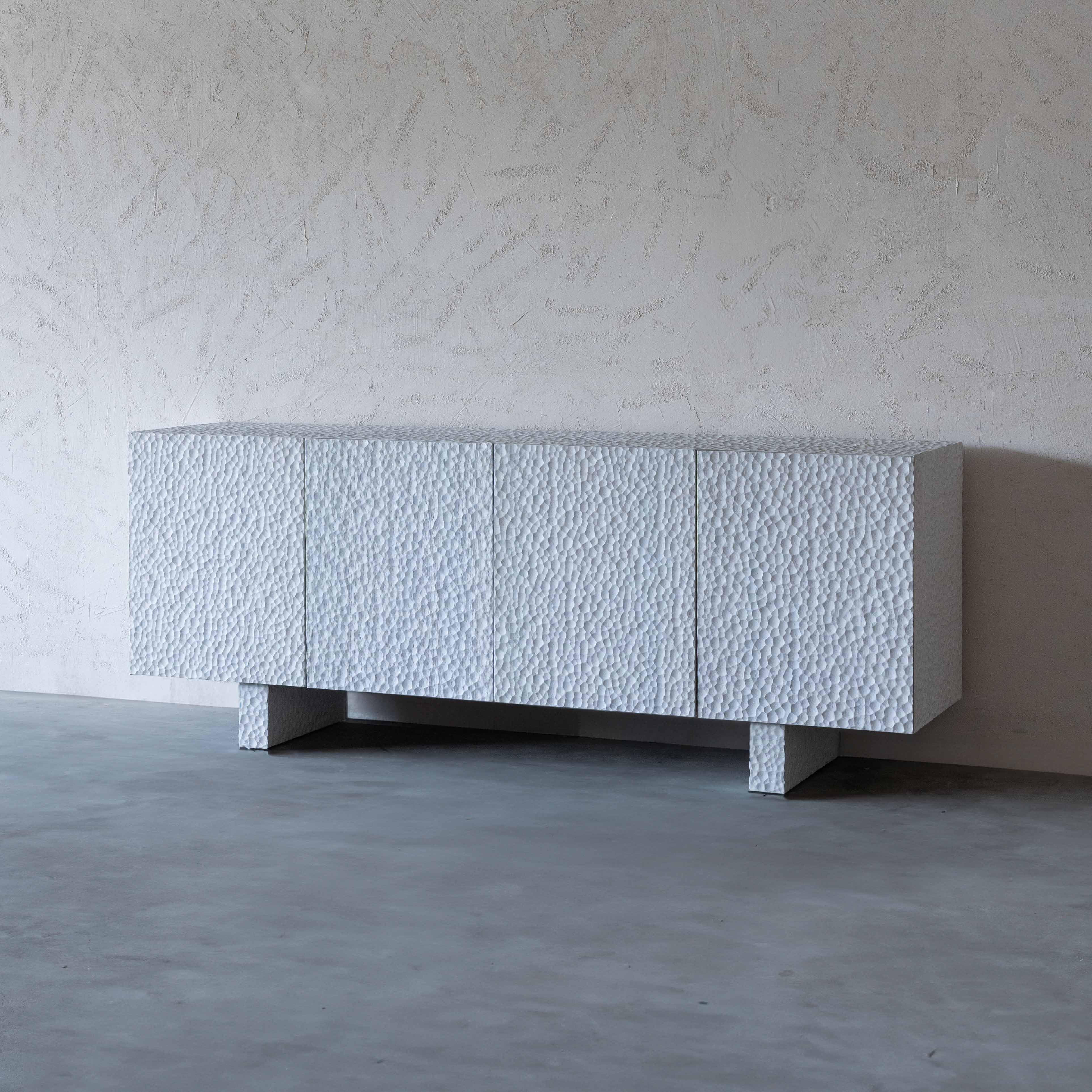 Kapella Modern White Wood Sideboard | Buffet Cabinet - Sideboard - WS Living - UAE Wood and steel Furnitures in Dubai