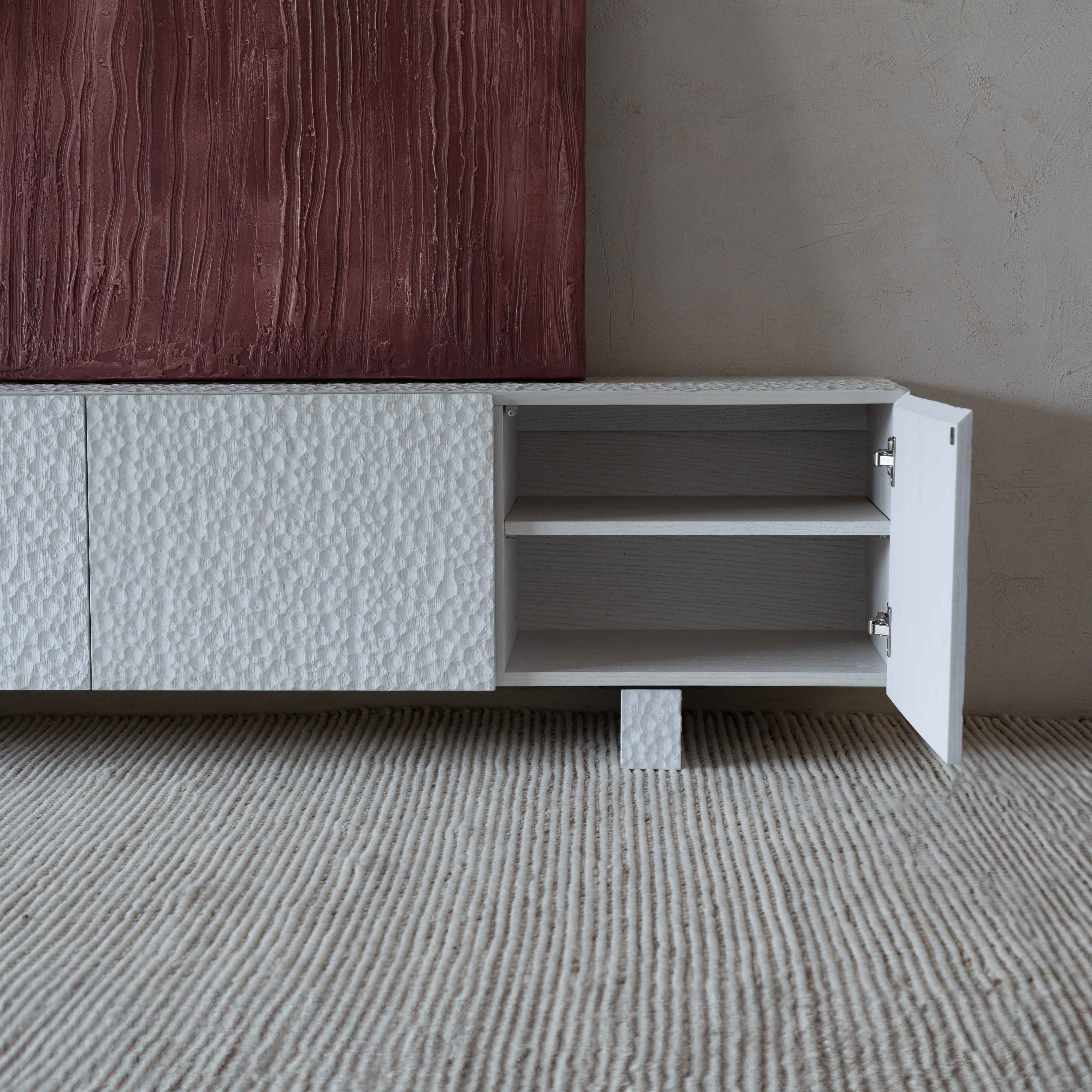 Kapella White Modern Wood TV Unit | Media Storage Cabinet - TV Units - WS Living - UAE Wood and steel Furnitures in Dubai