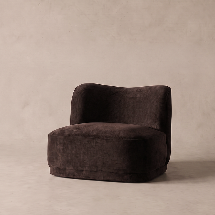 Lysandra Low Accent Lounge Chair - BROWN