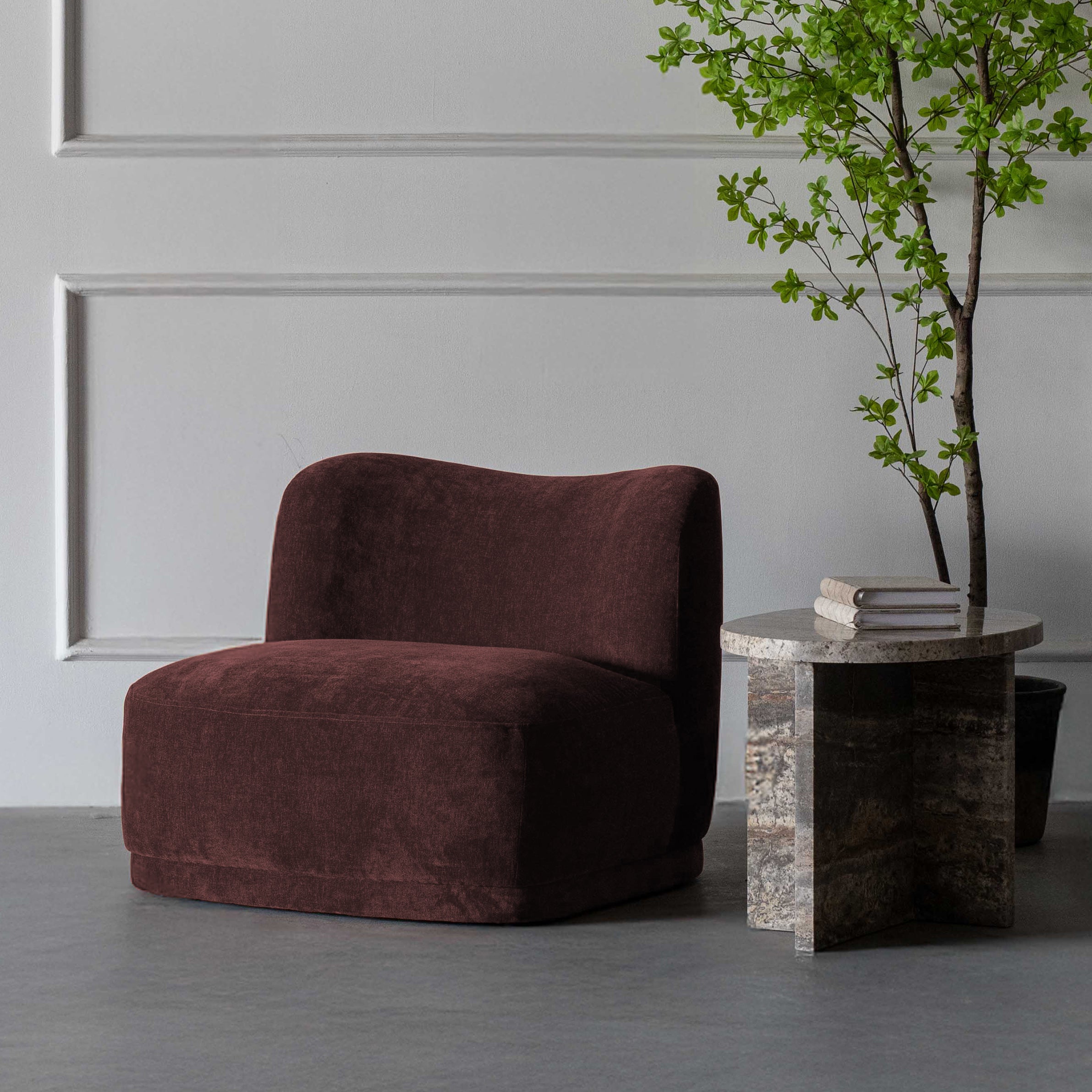 Lysandra Low Accent Lounge Chair - BROWN