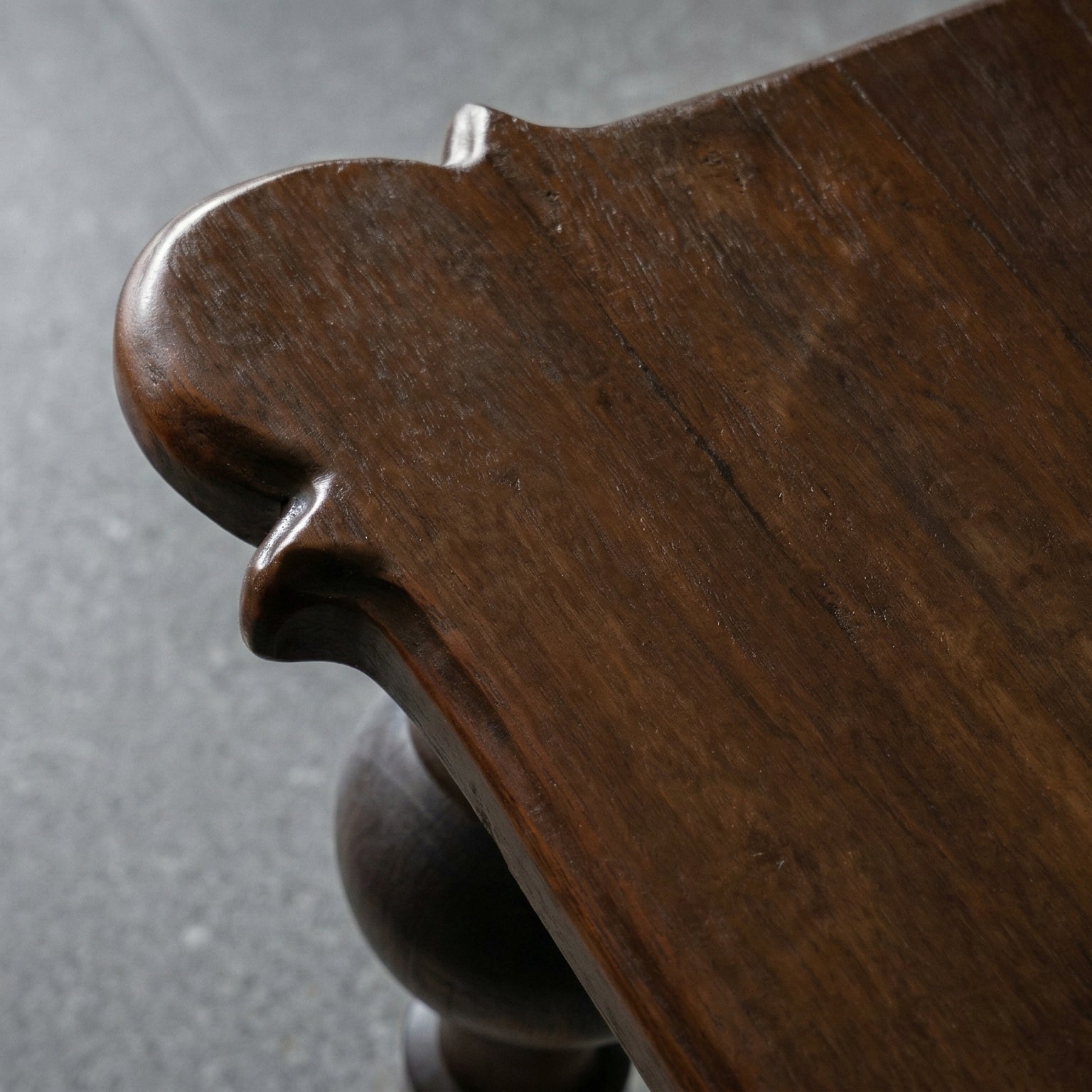 Lark Real Antique Dark Wood Long Dining Table