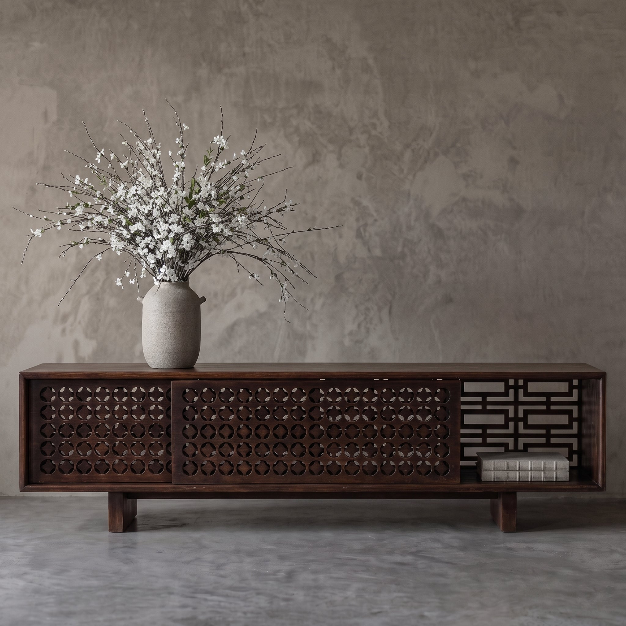 Lattice Real Antique Vintage Style TV Unit