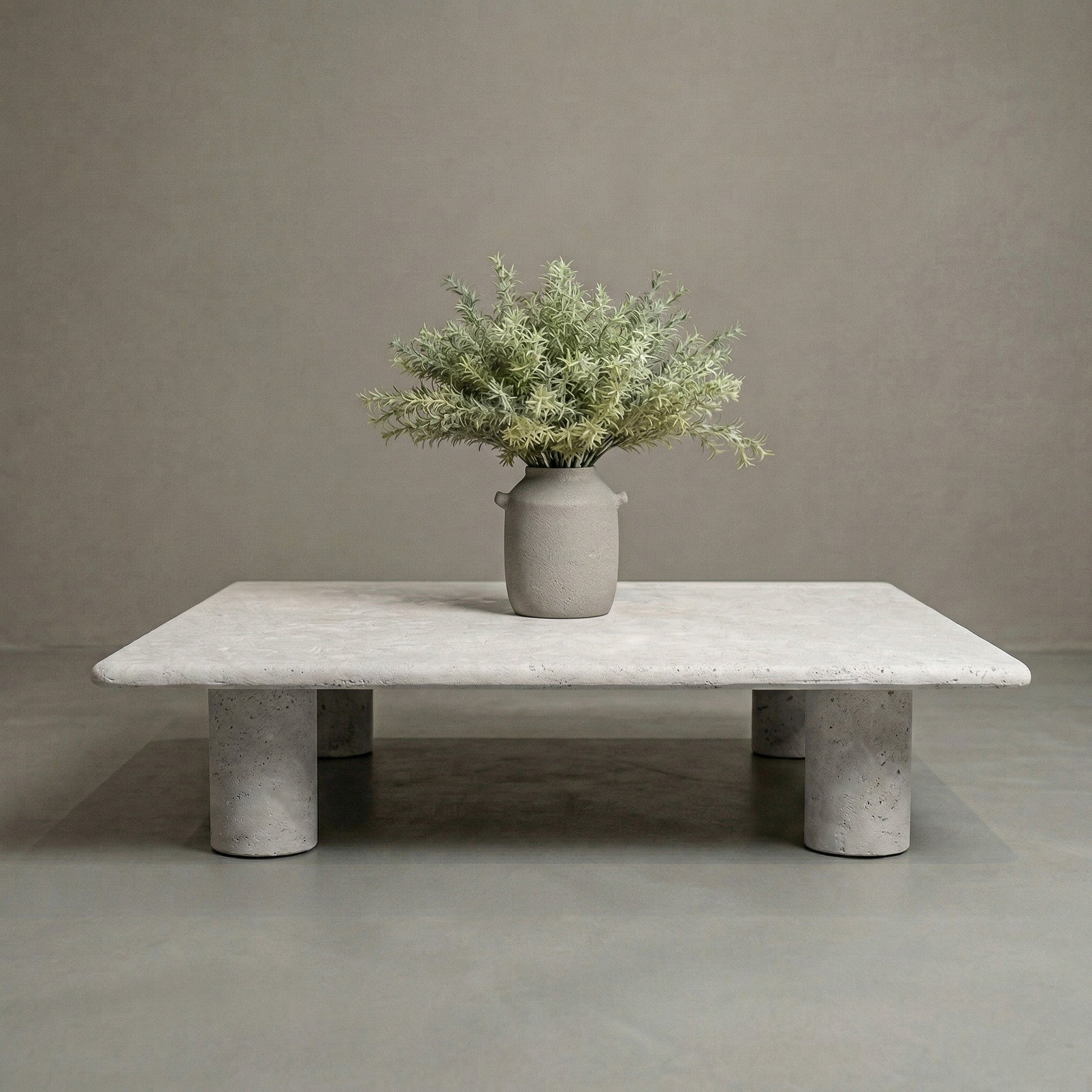 The Fossil Limestone Marble BIG Square Coffee Table - 150X150CM