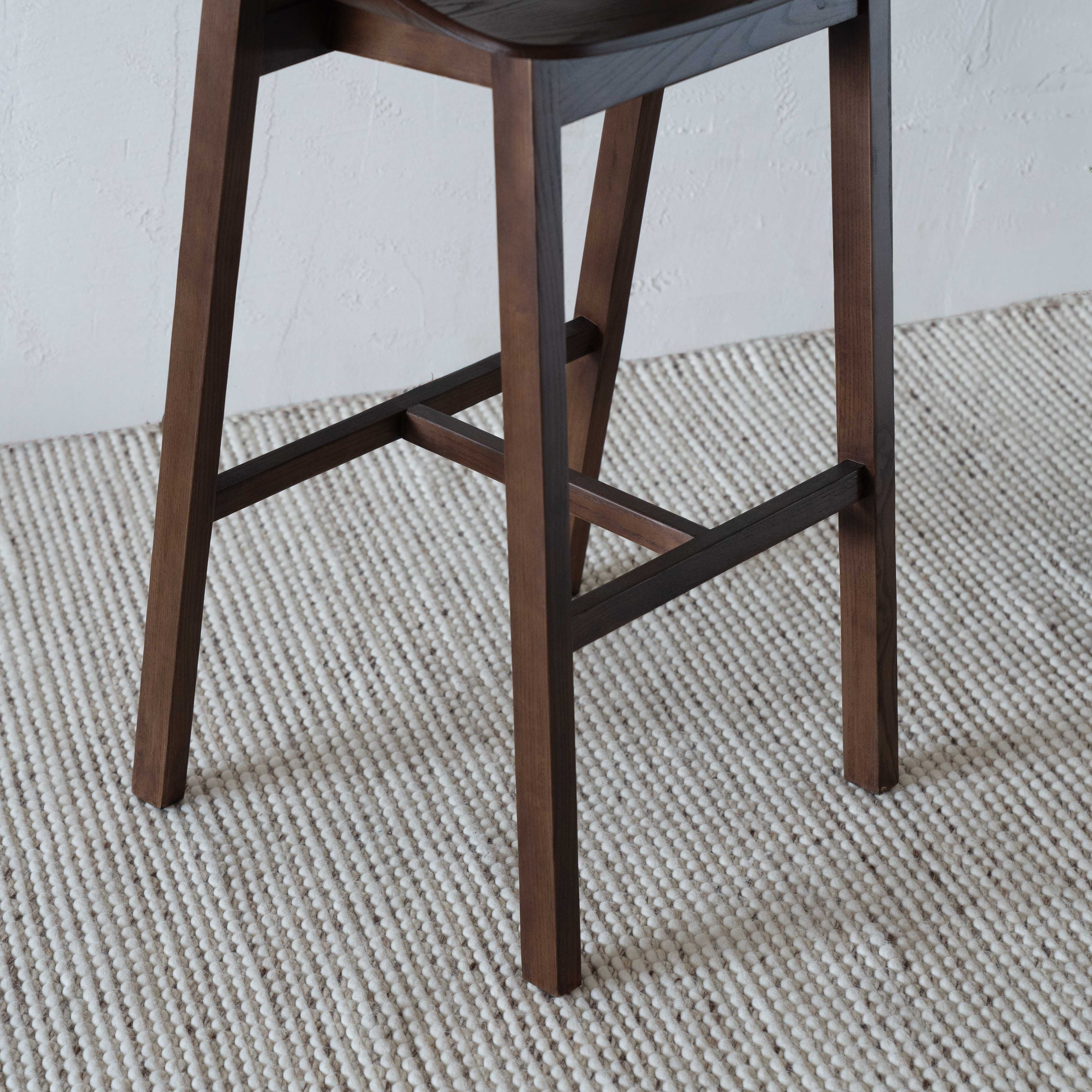 Linda Modern Solid Wood Bar Stool | Counter Chair - Bar Stool - WS Living - UAE Wood and steel Furnitures in Dubai