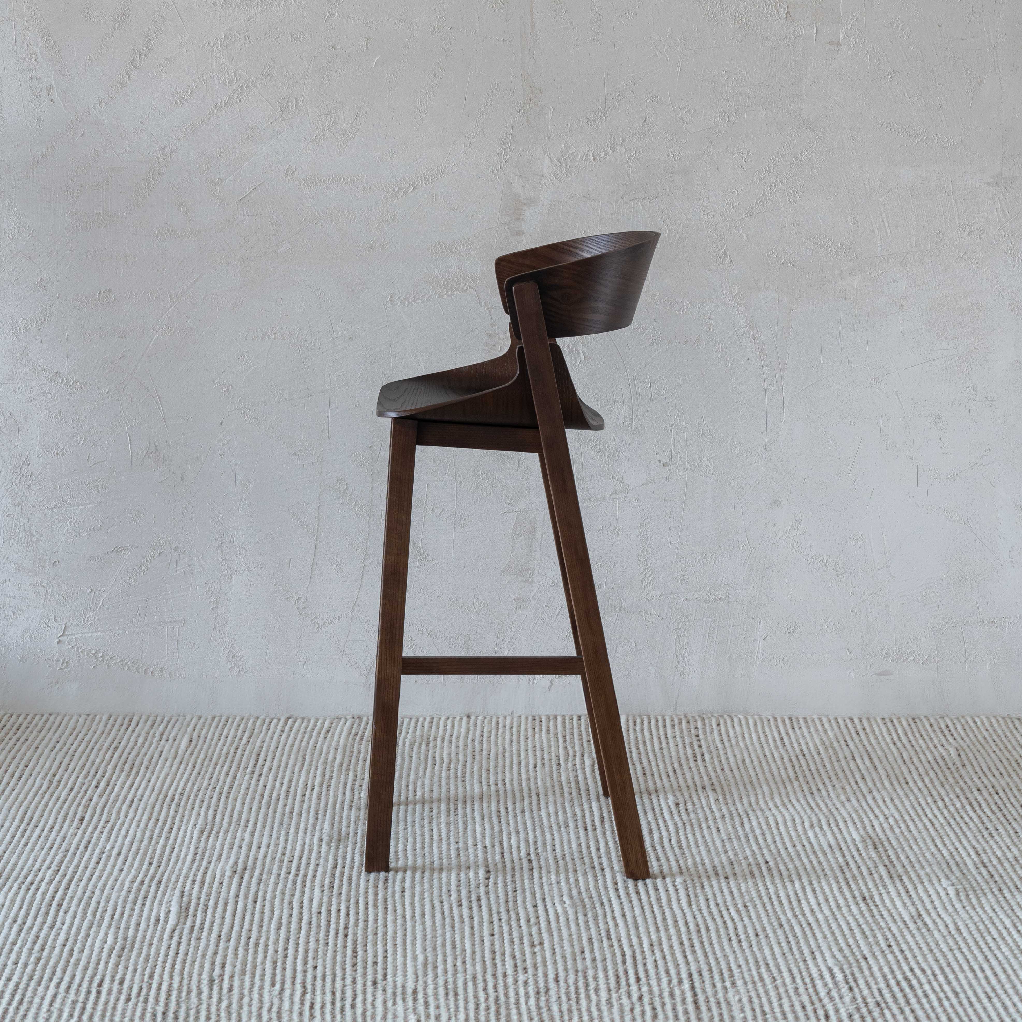 Linda Modern Solid Wood Bar Stool | Counter Chair - Bar Stool - WS Living - UAE Wood and steel Furnitures in Dubai