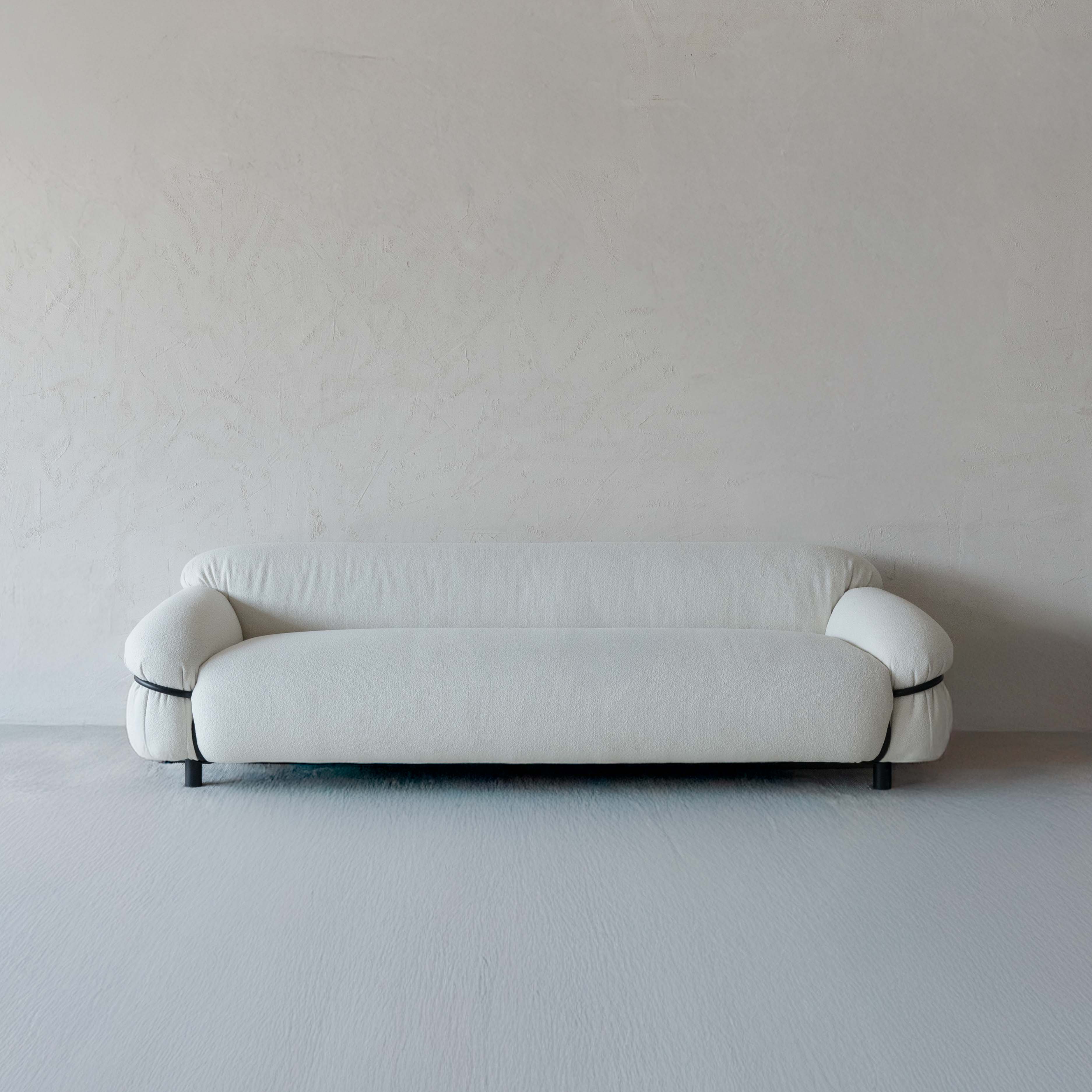 Linda Modern Off White 3 Seater Sofa - Sofas - WS Living - UAE Home Furniture Stores in Dubai