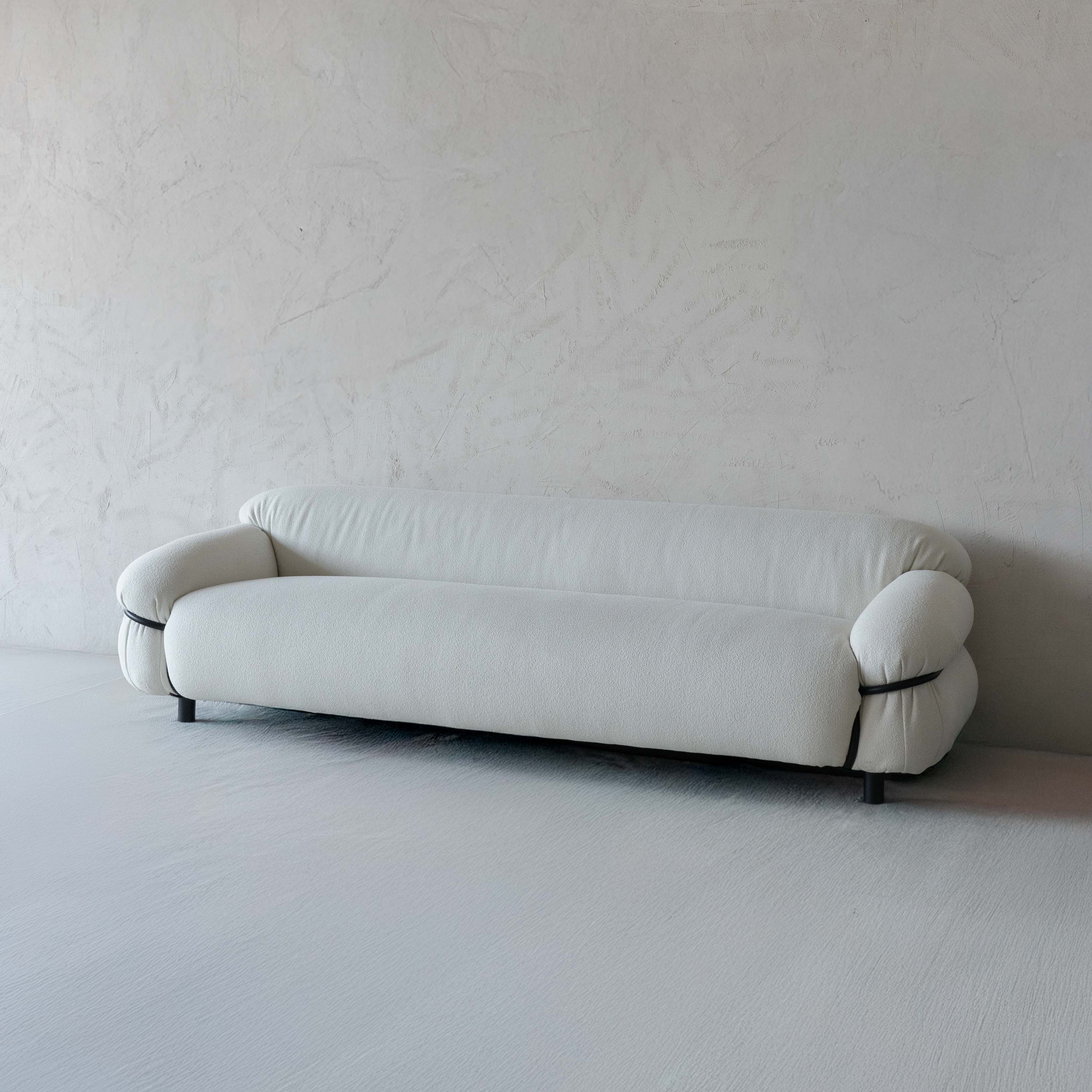 Linda Modern Off White 3 Seater Sofa - Sofas - WS Living - UAE Home Furniture Stores in Dubai