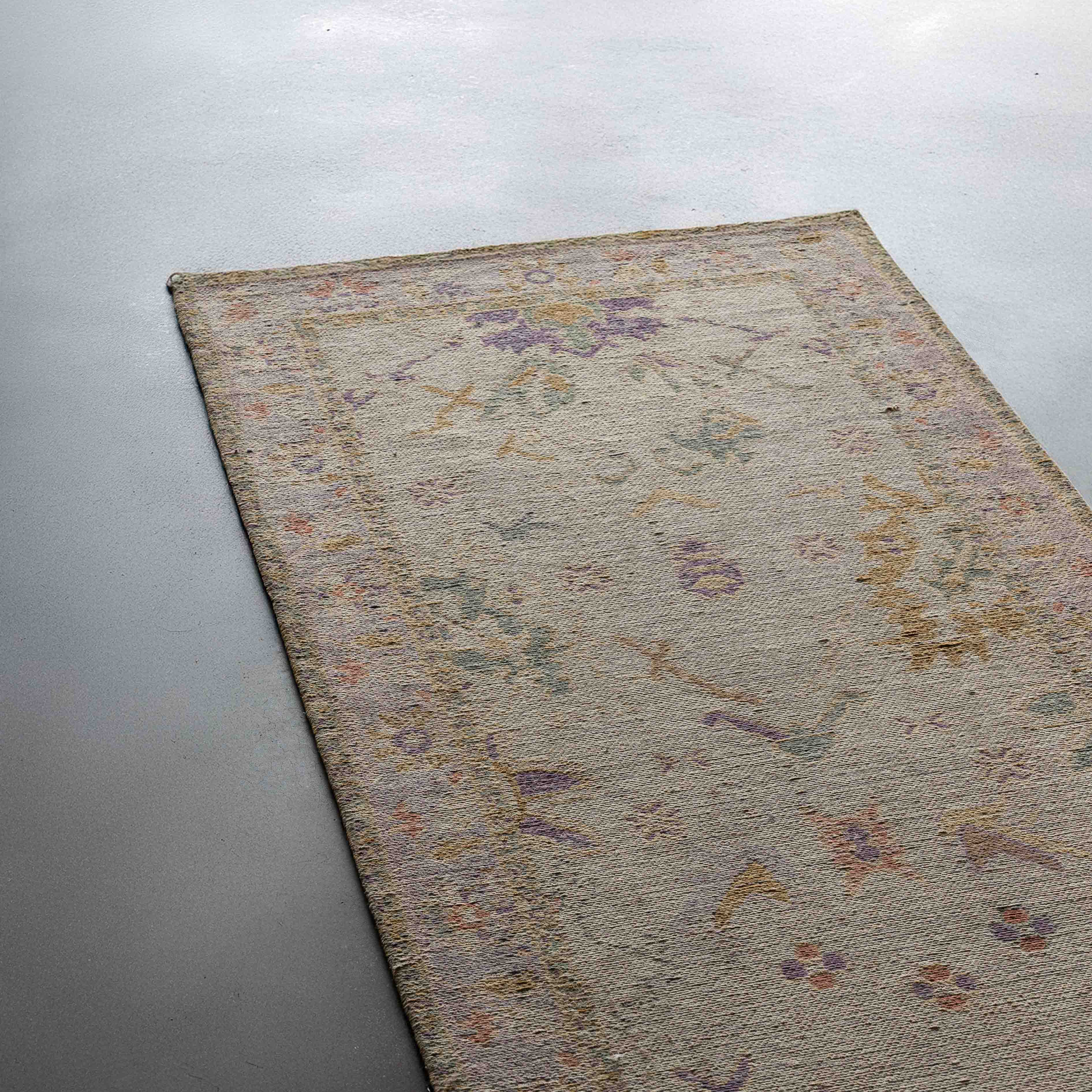 Little Fire Multi Vintage Style Cotton Woven Runner Rug