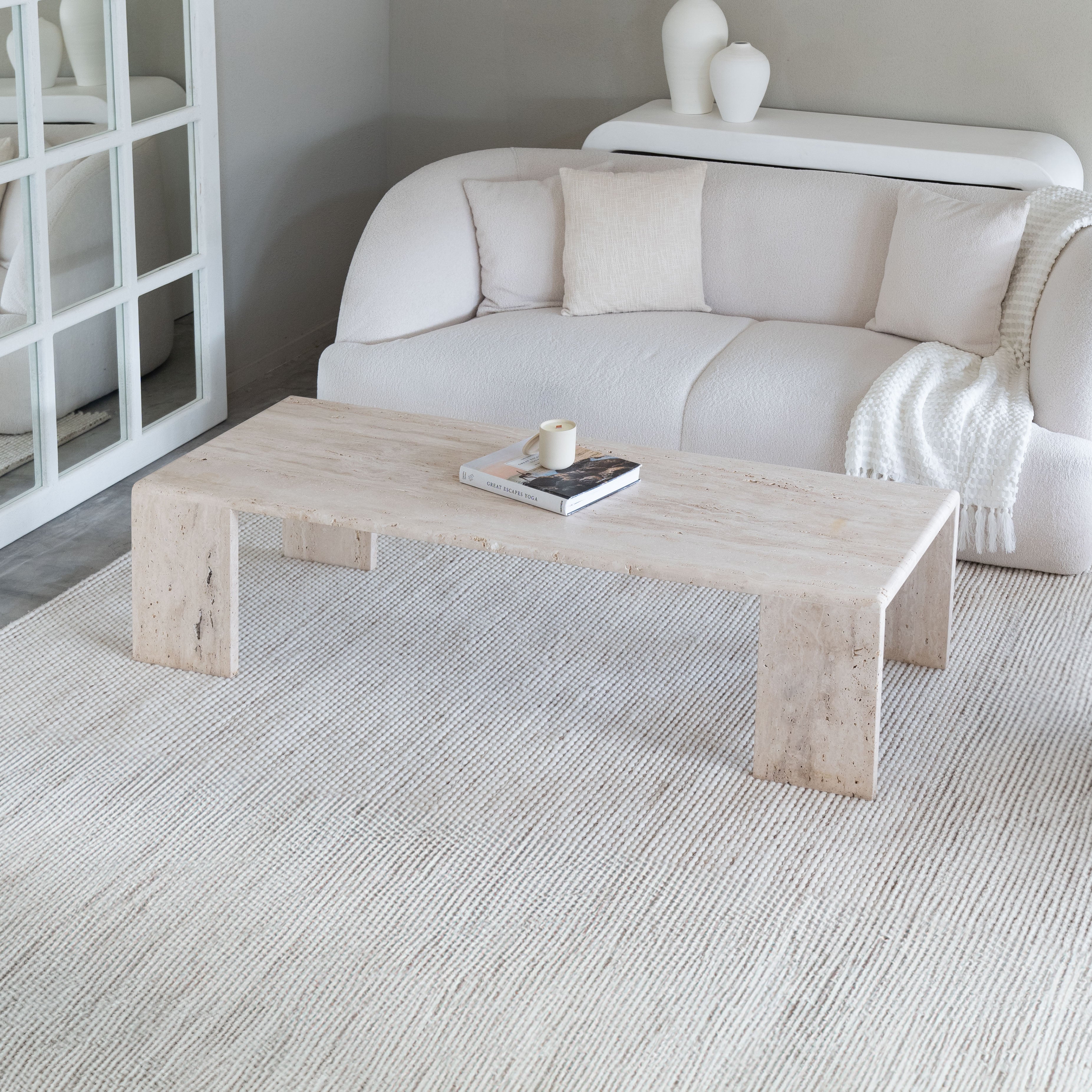 Loraine Coffee Table-Rectangle  - WS Living - UAE - Coffee Table Wood and steel Furnitures - Dubai