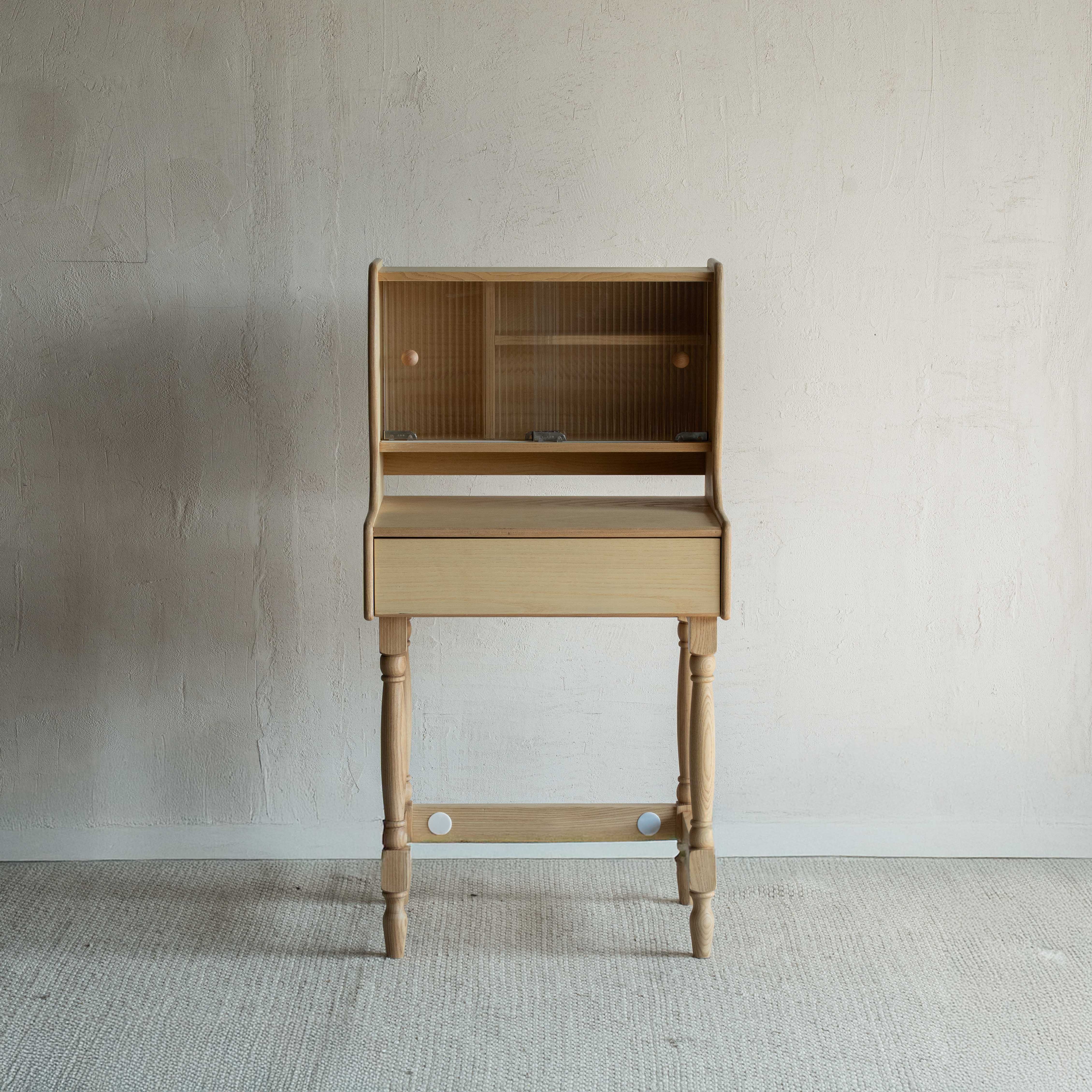 Lorric Mid Century Style Dressing Table With Stool - NATURAL