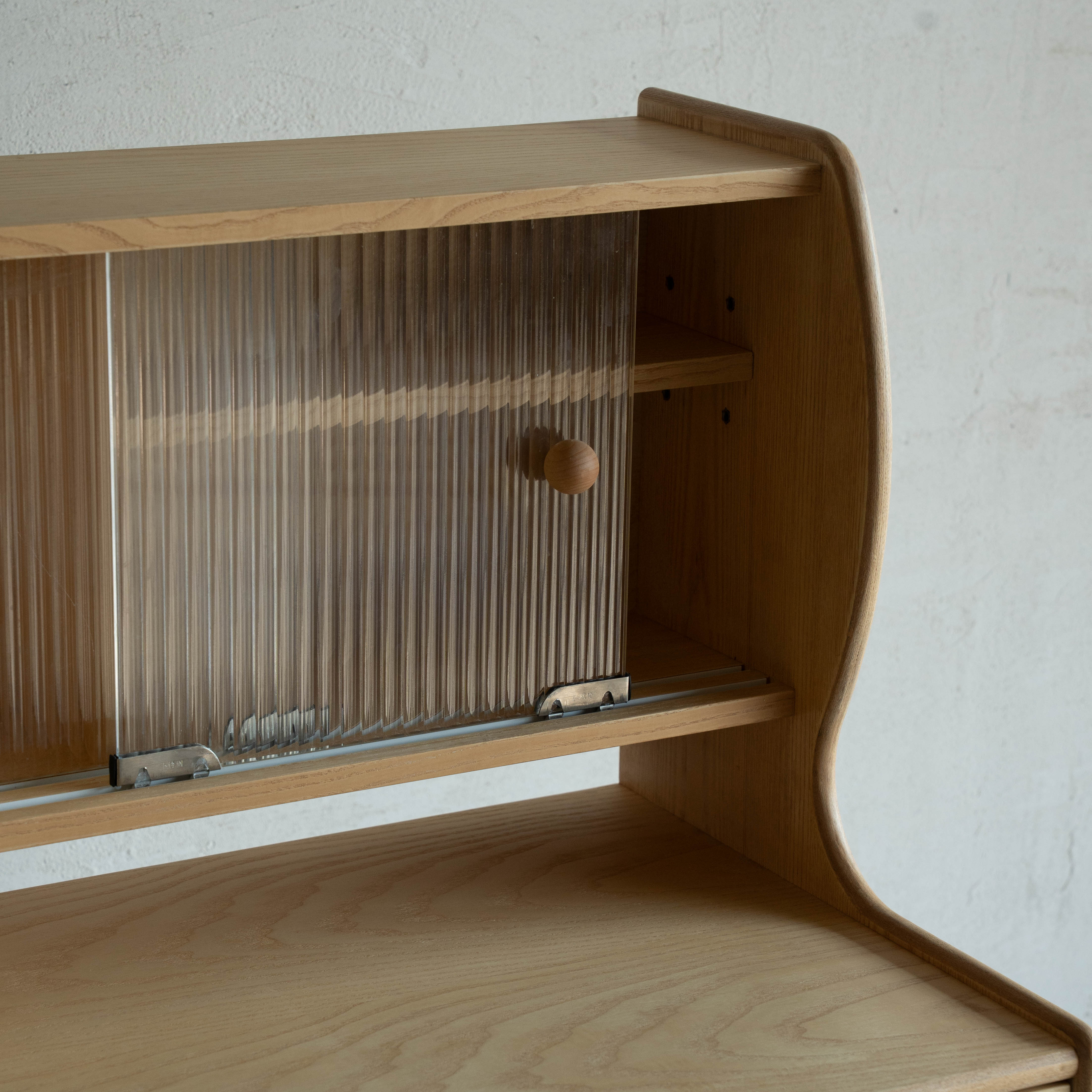 Lorric Mid Century Style Dressing Table With Stool - NATURAL