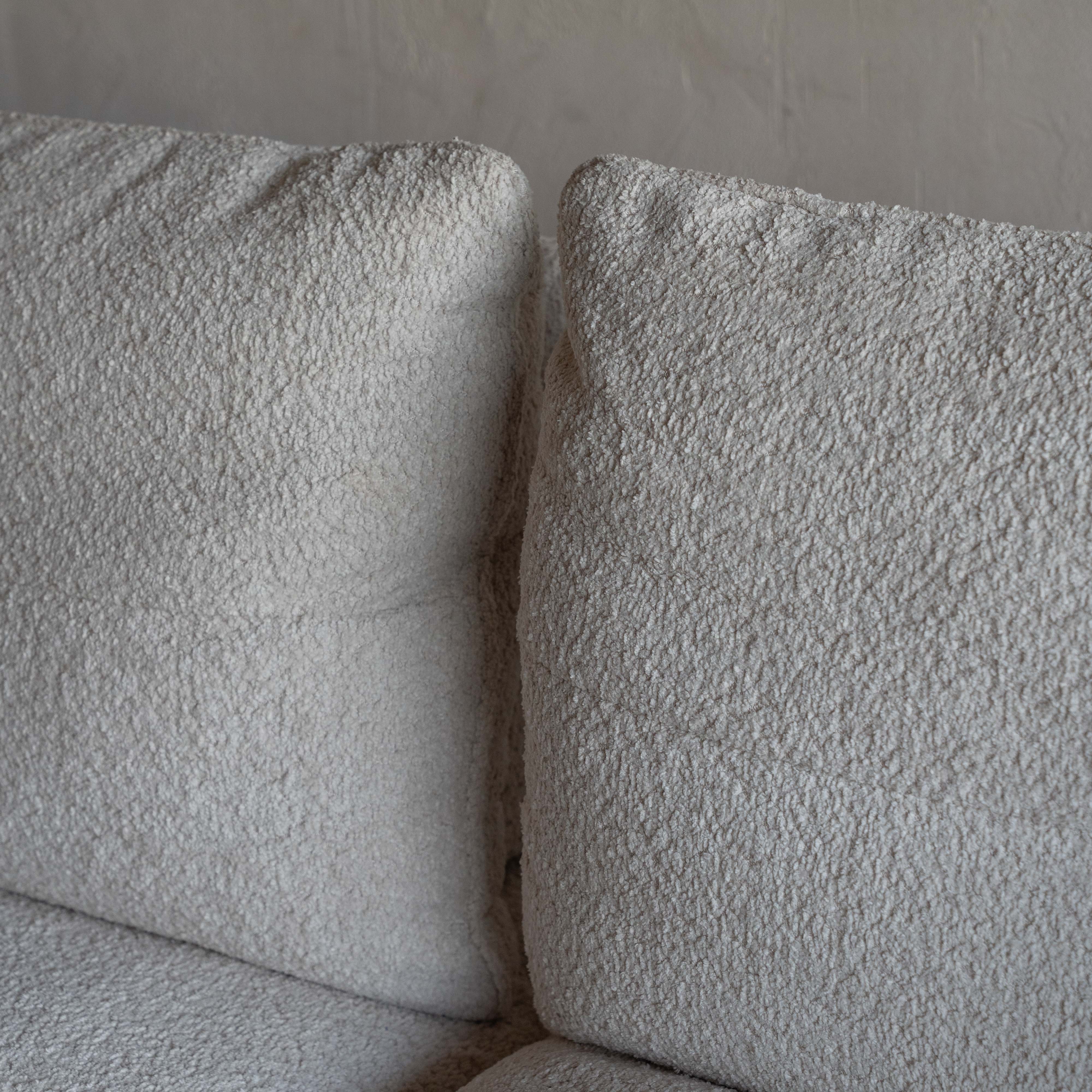Louisa Extendable White Modern 3 Seater Sofa