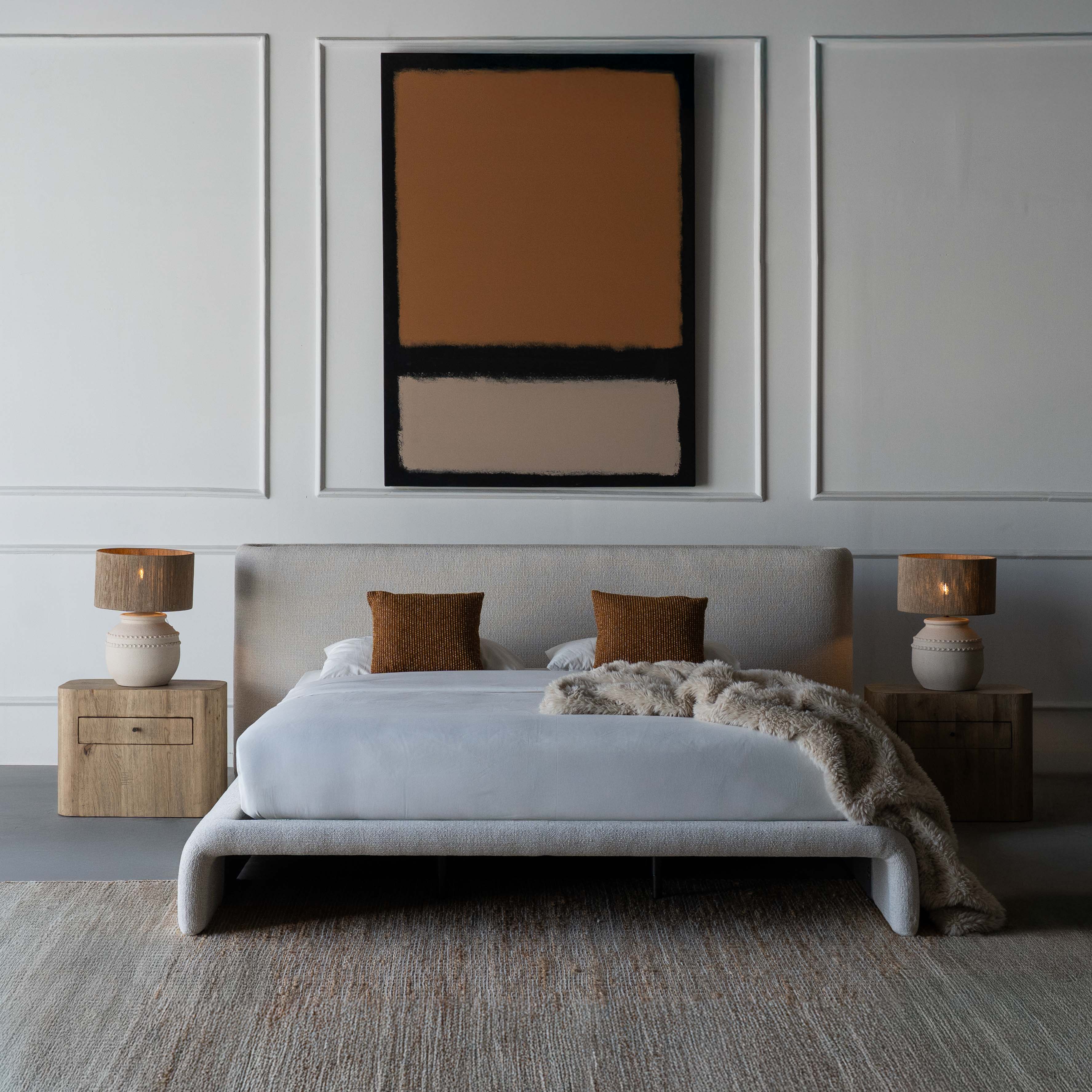 Monroe Grand Modern & Luxury King Size Bed 180x200 - WHITE
