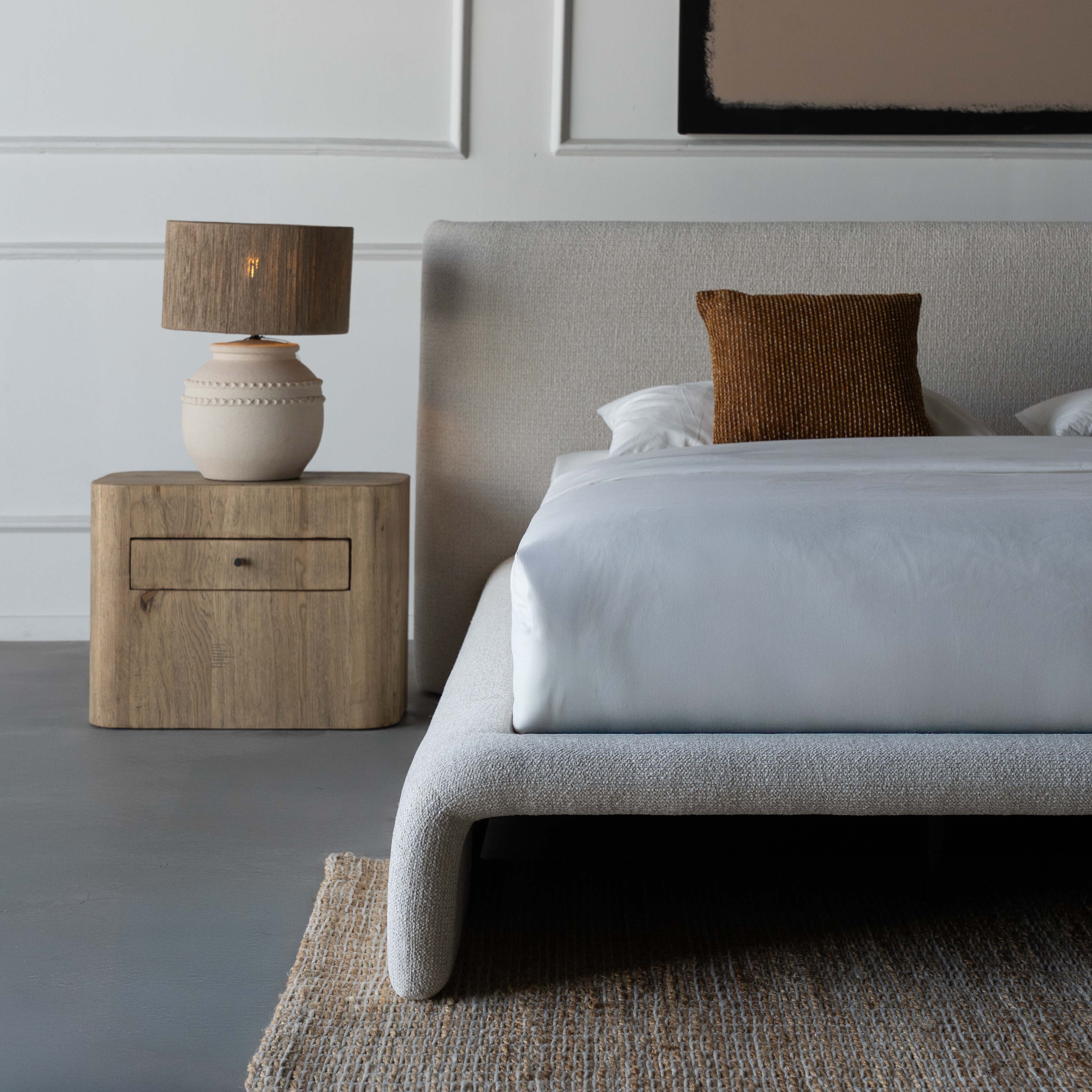 Monroe Grand Modern & Luxury King Size Bed 180x200 - WHITE