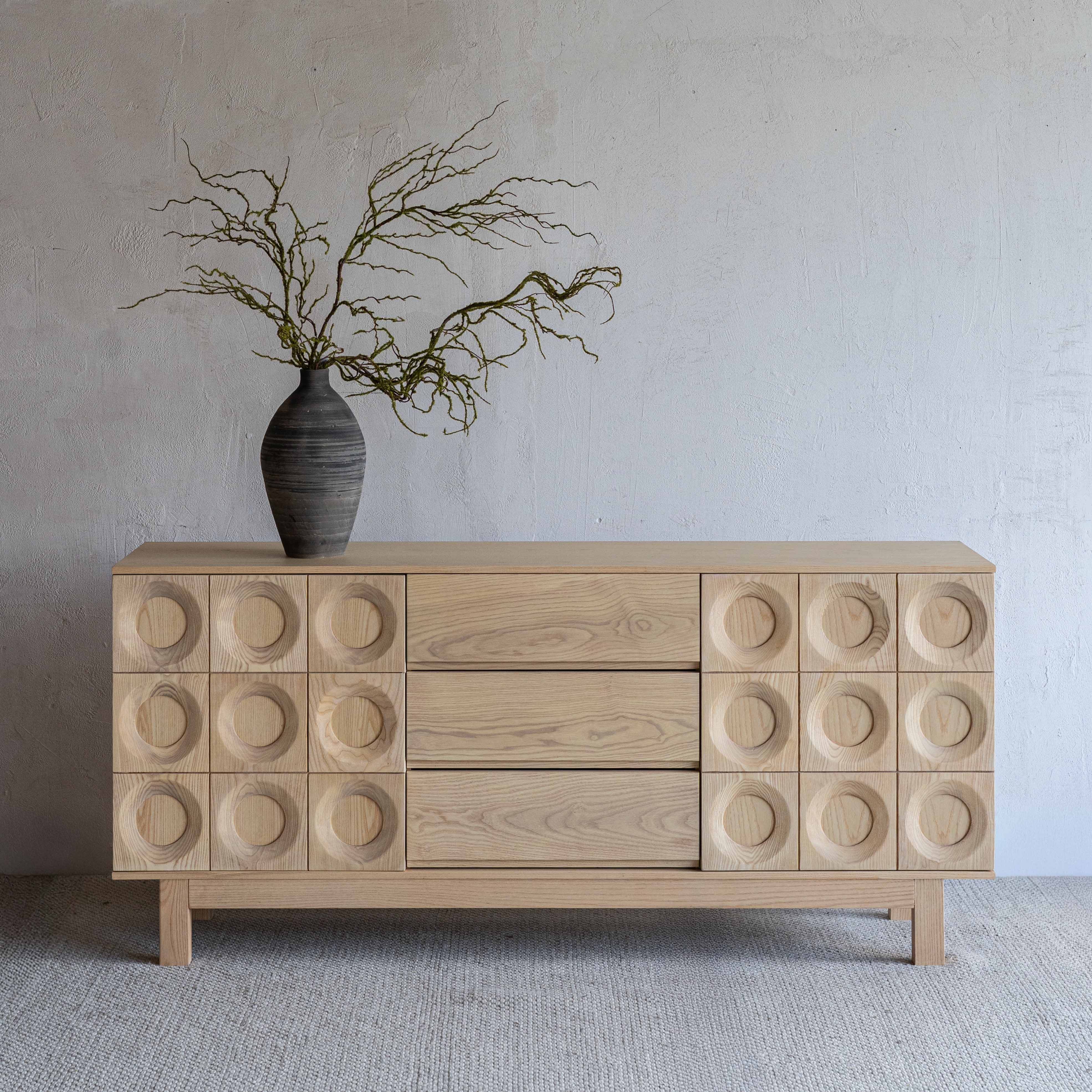 Lucca Italian Style Solid Wood Sideboard - NATURAL