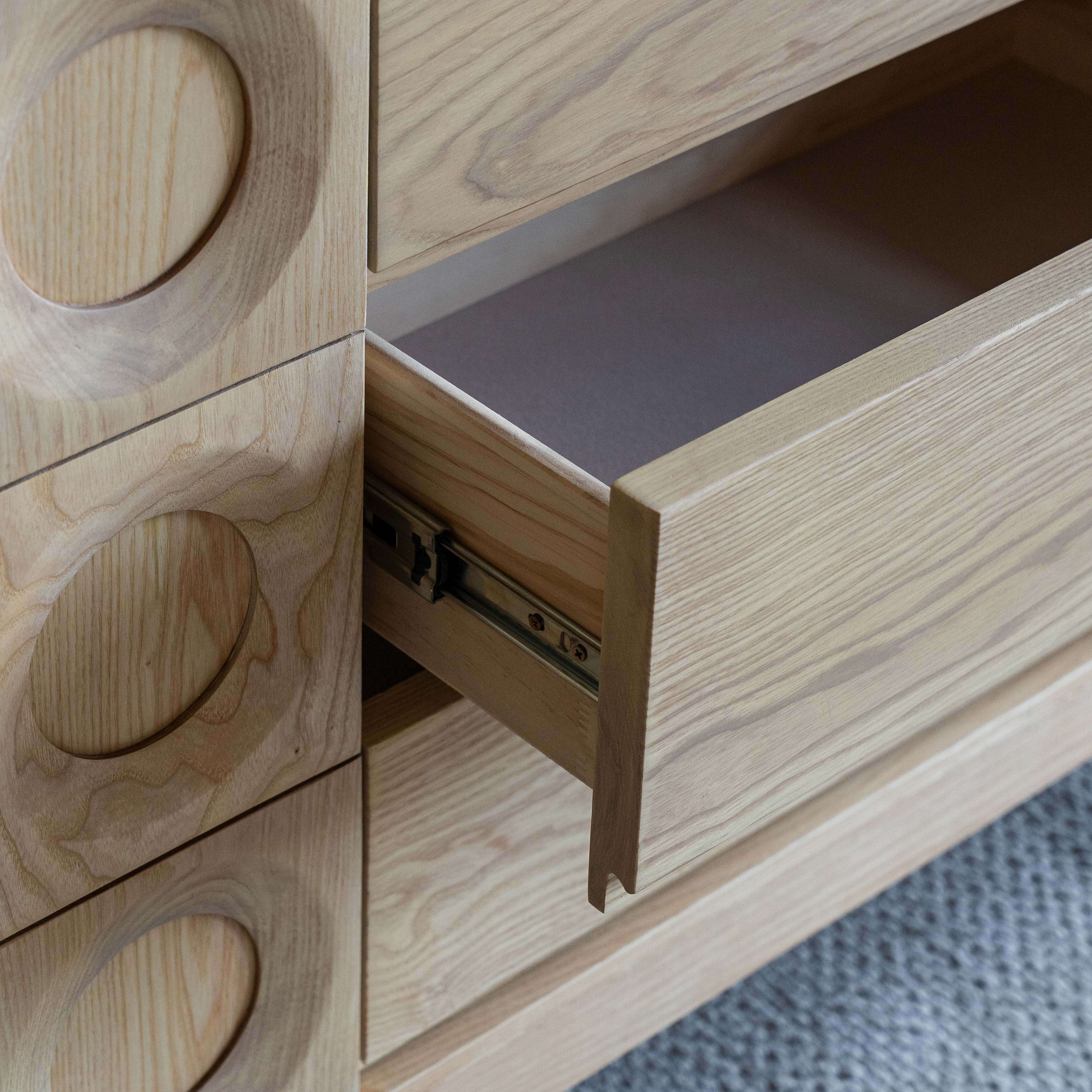 Lucca Italian Style Solid Wood Sideboard - NATURAL