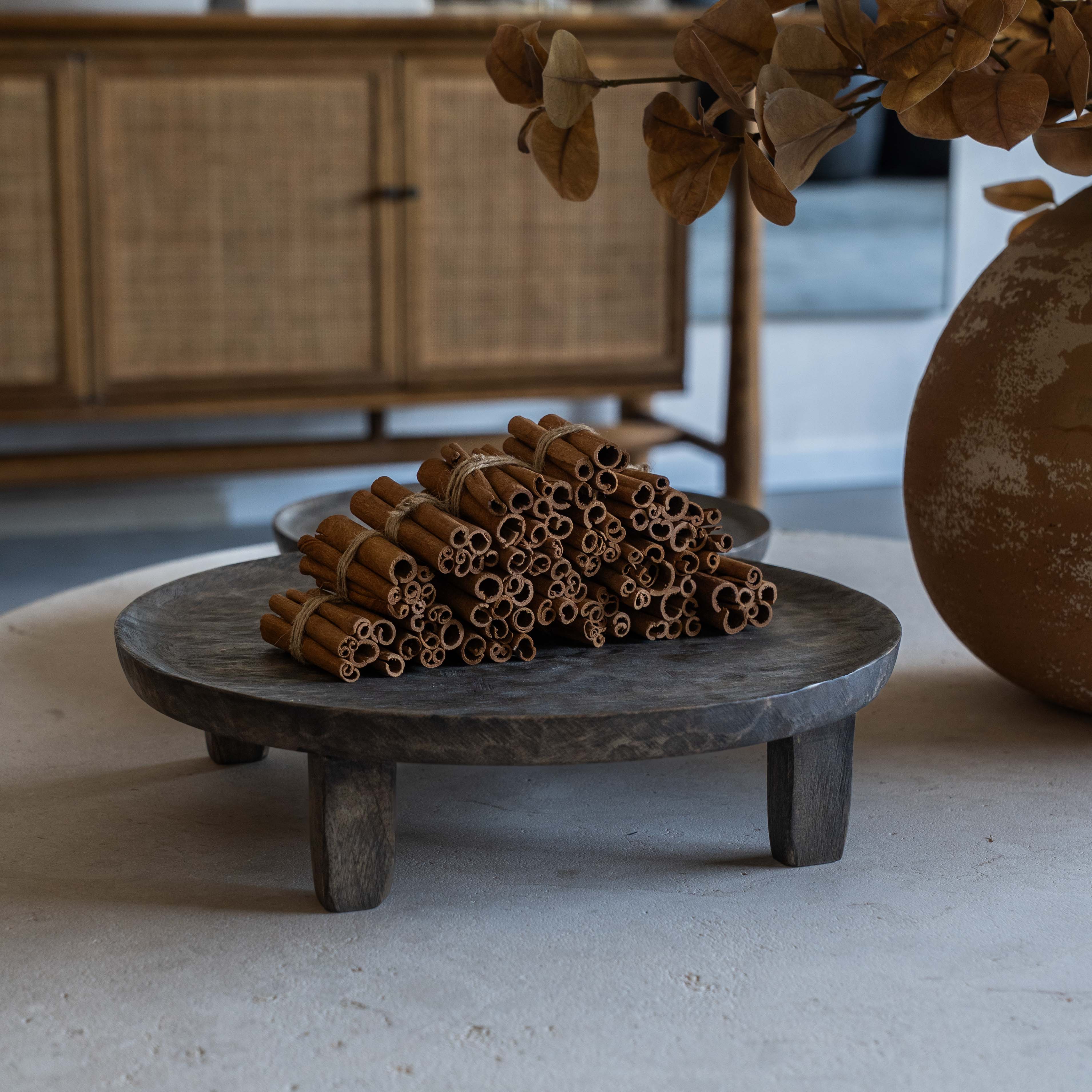 Clayton Mango Wood Serving Tray & Cake Stand