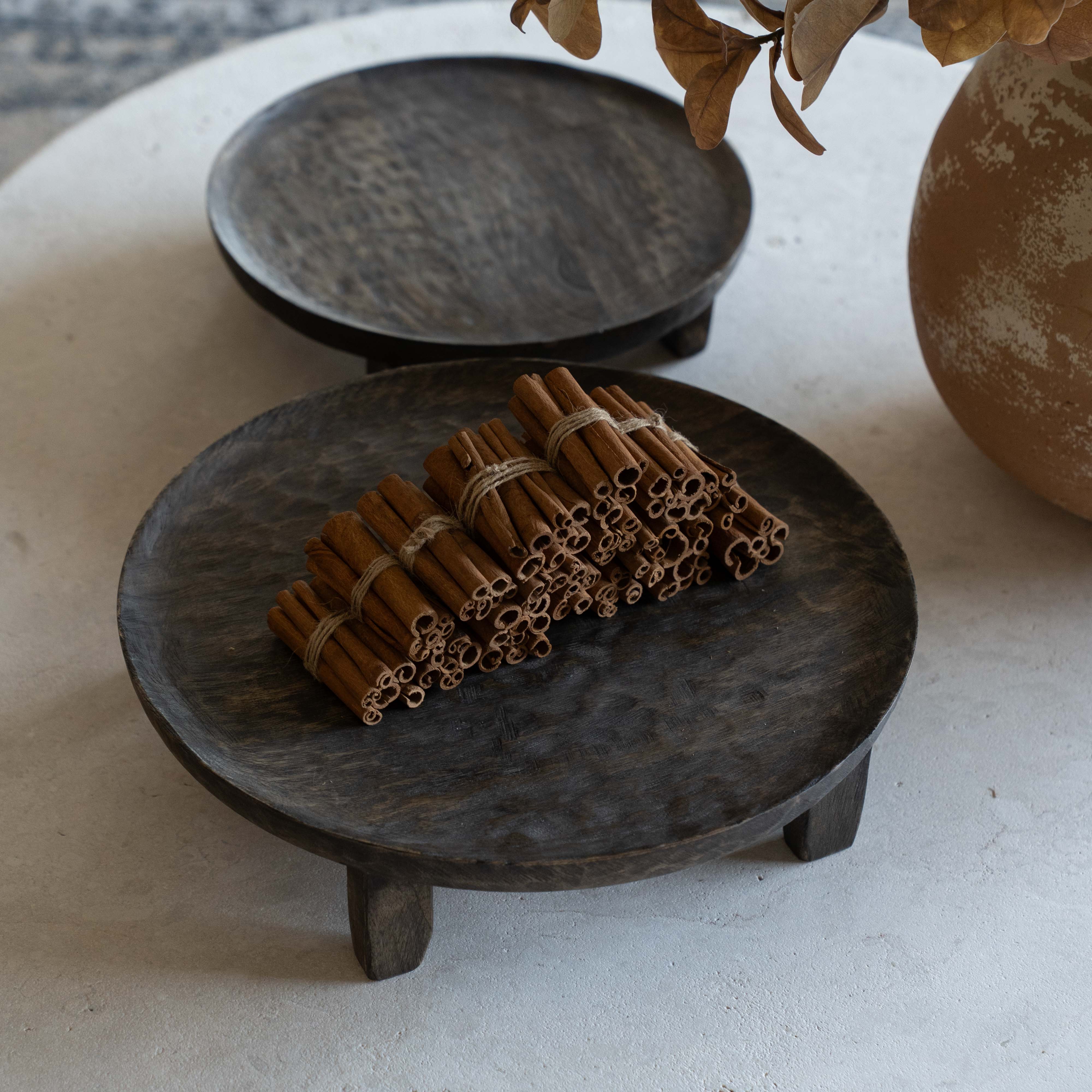 Clayton Mango Wood Serving Tray & Cake Stand