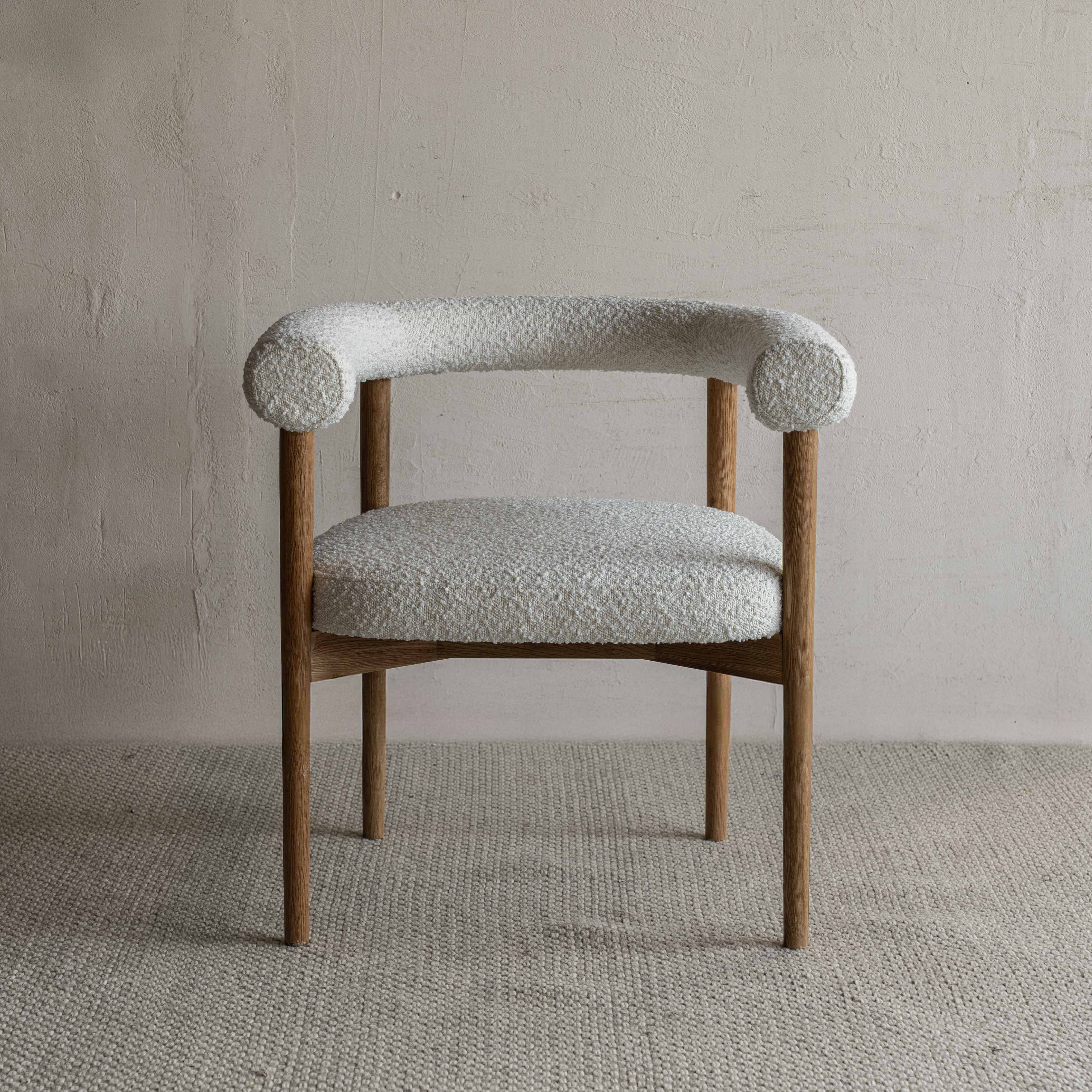 Lucy Boucle Wood Dining Chair (LJ1117)