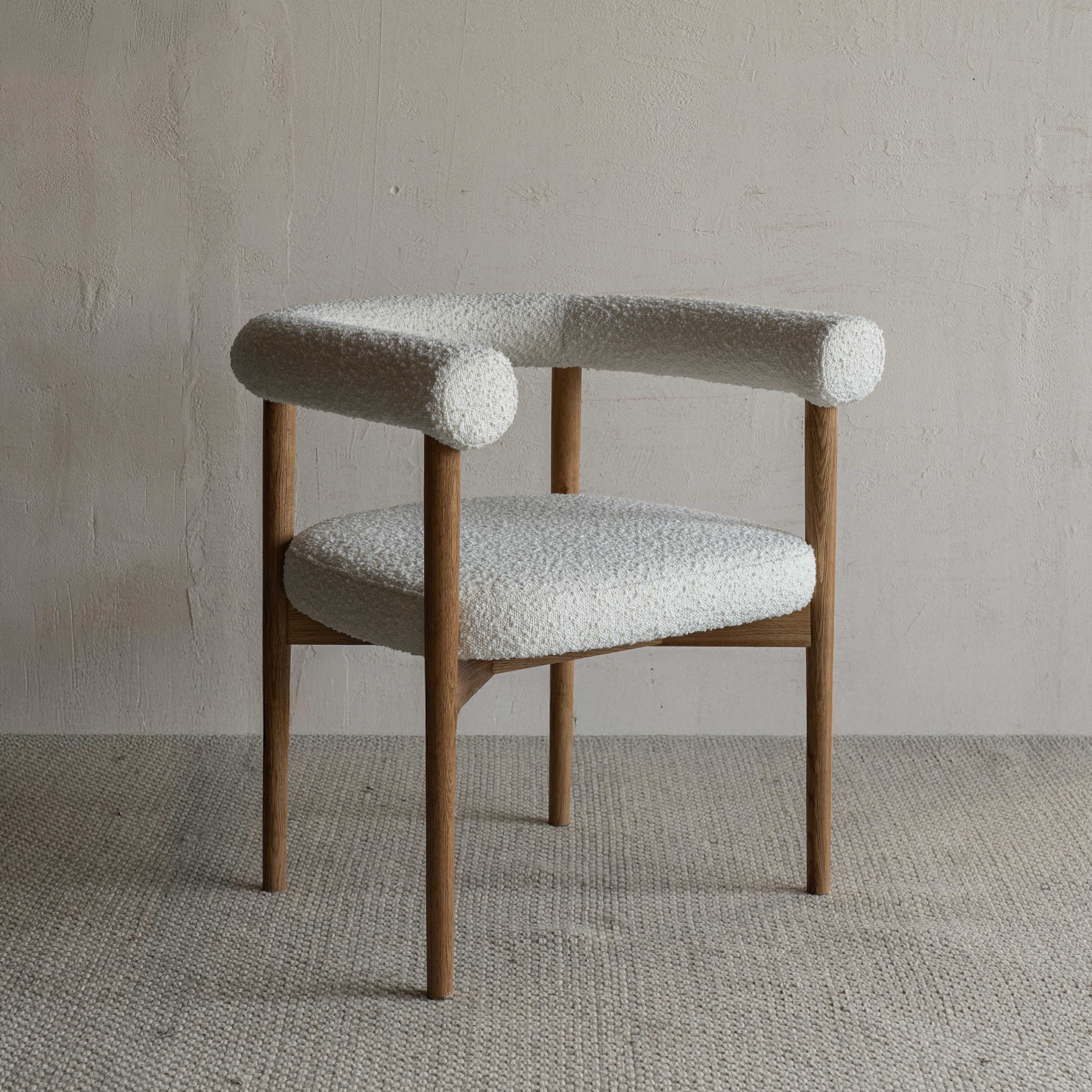 Lucy Boucle Wood Dining Chair (LJ1117)