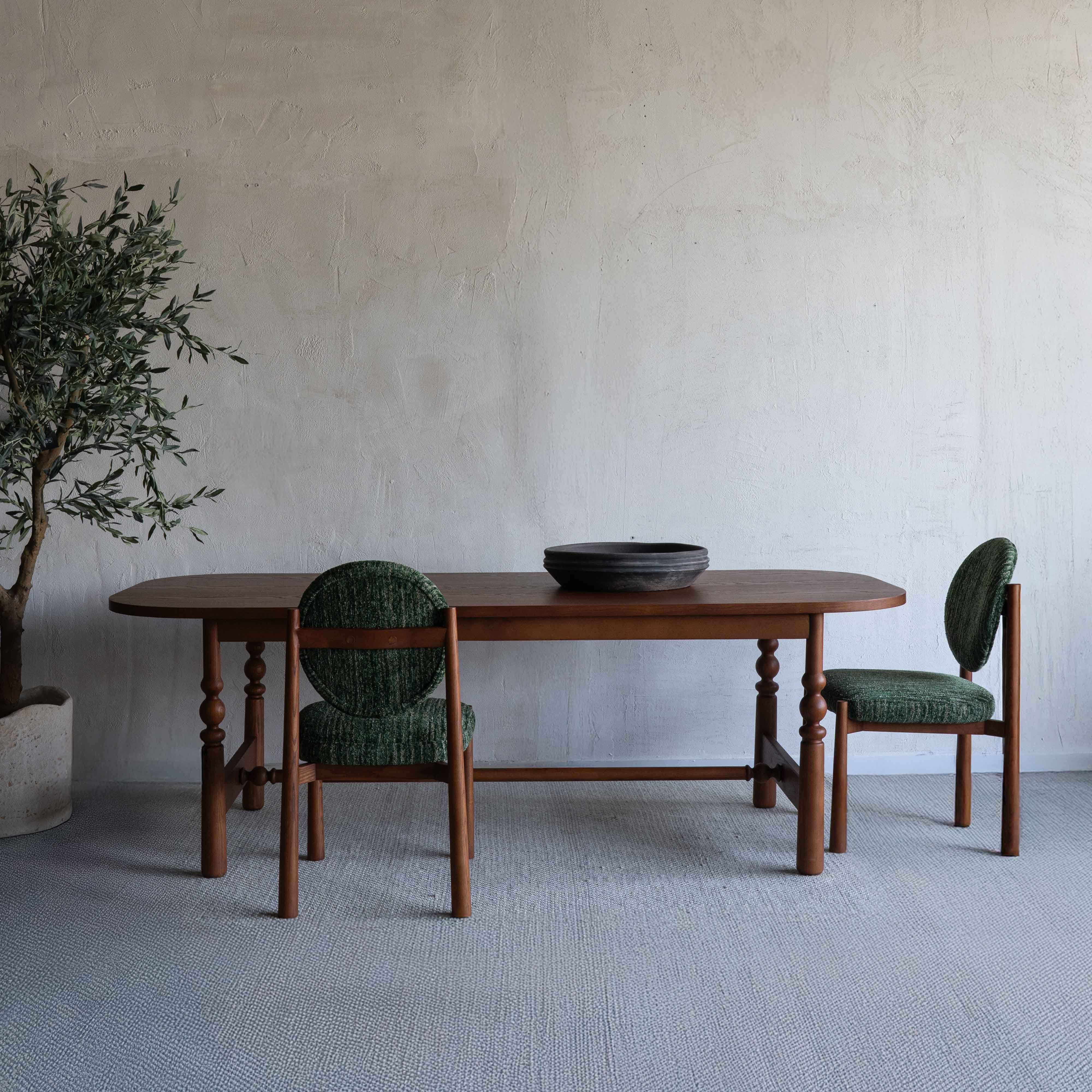 Luna Italian Classic Solid Wood Dining Table