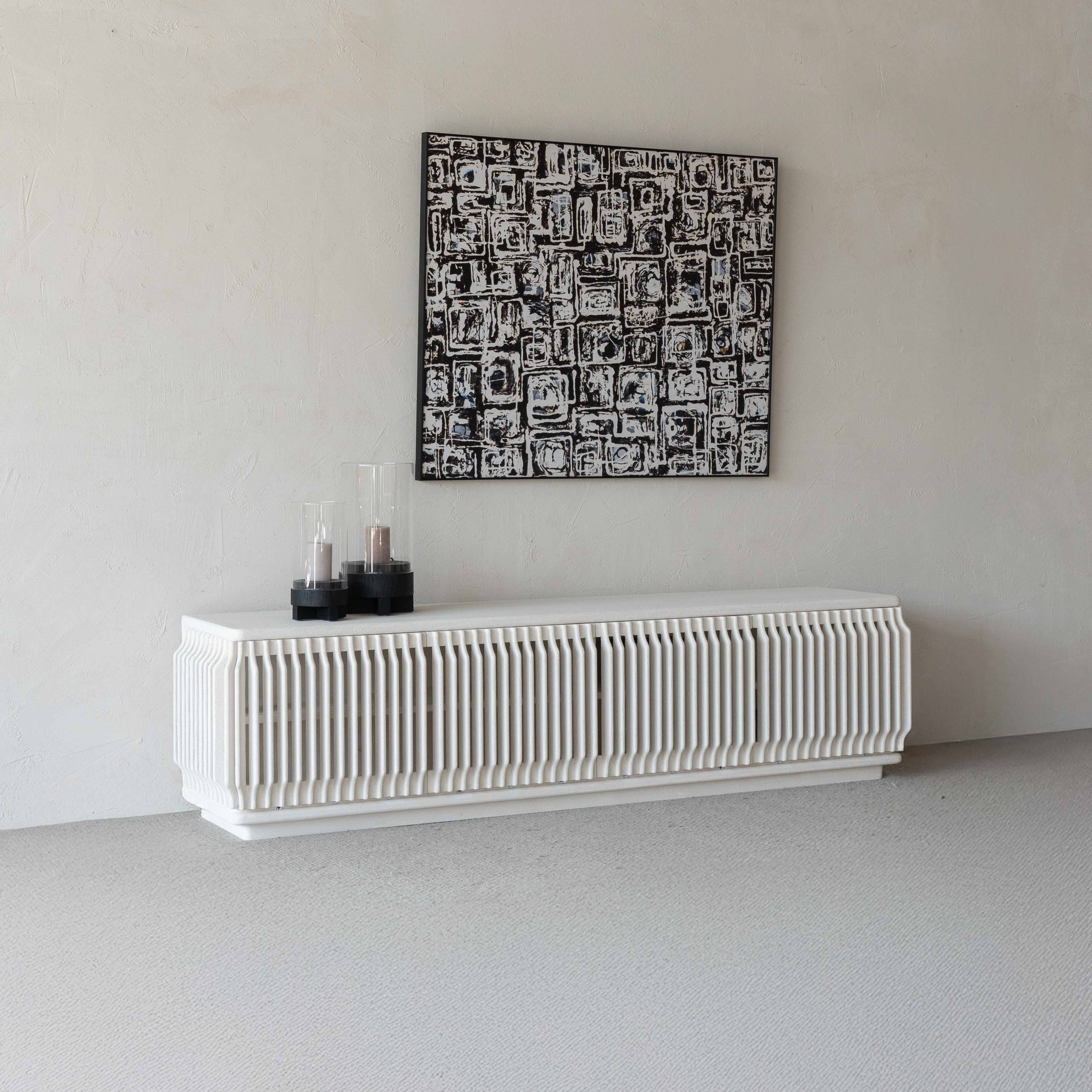 Luxe Loom White Modern TV Unit