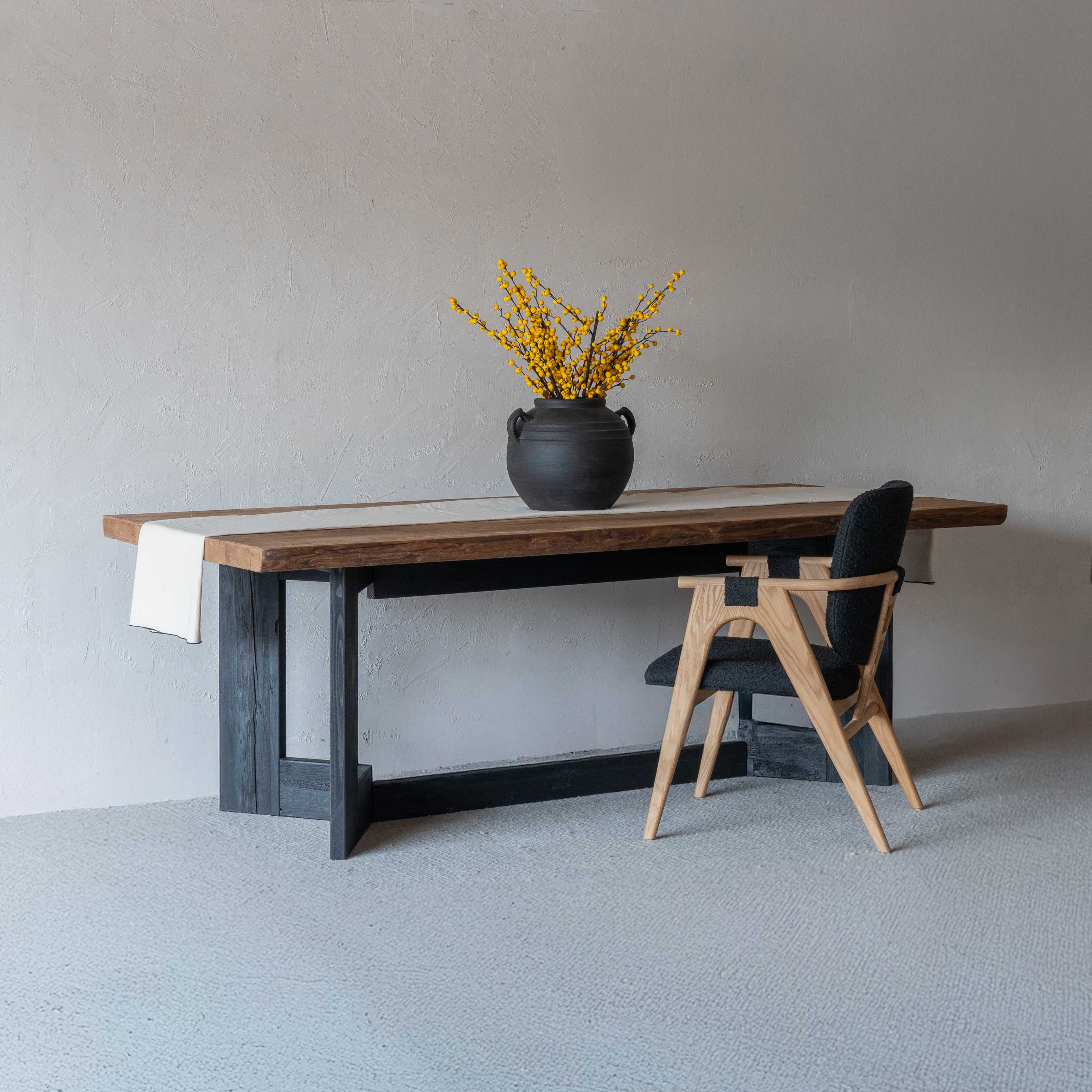 Luxe Wood Solid Wood Rectangle Dining Table