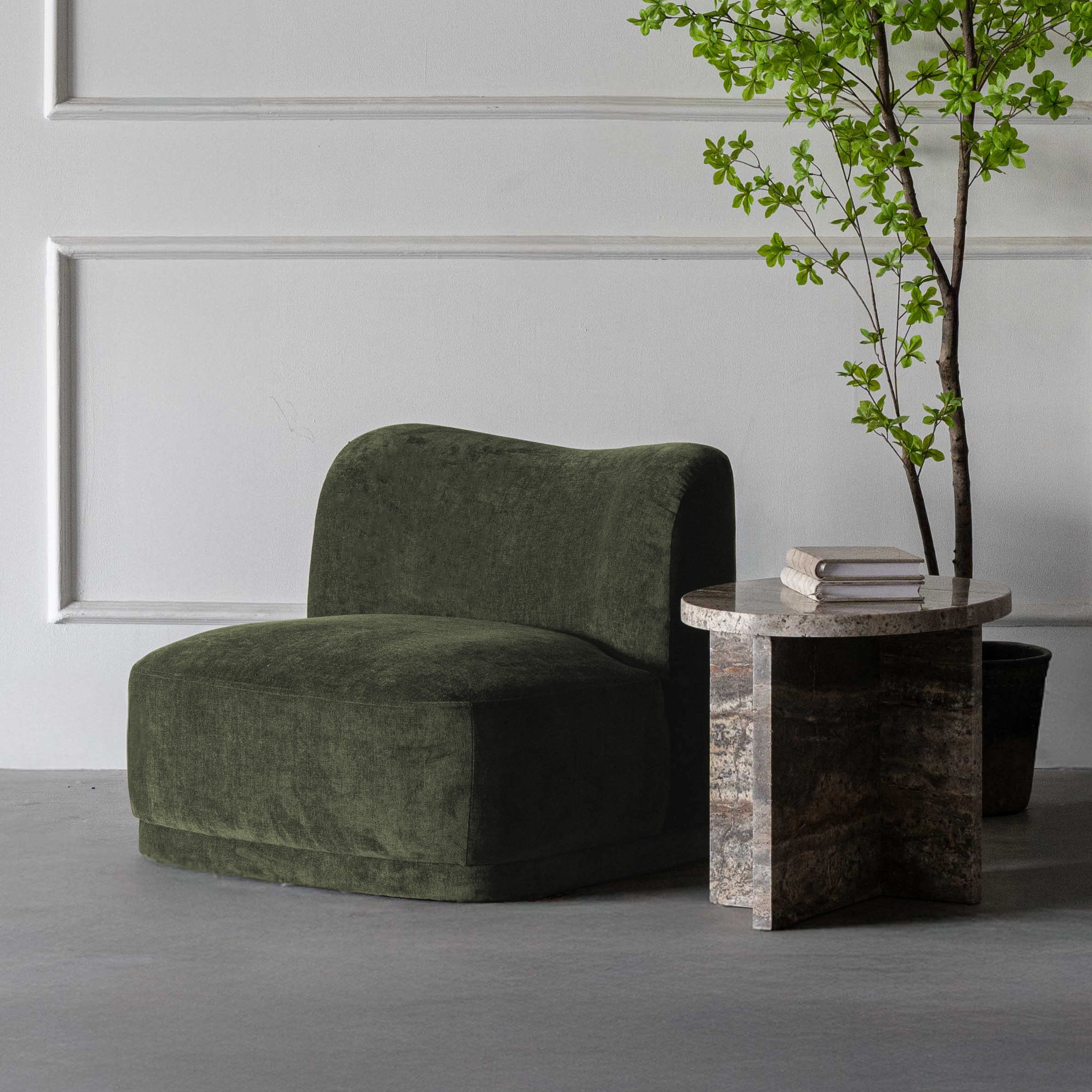 Lysandra Low Accent Lounge Chair - Green - 13305-29 - Arm chair - WS Living Furniture  Furniture Store in Dubai