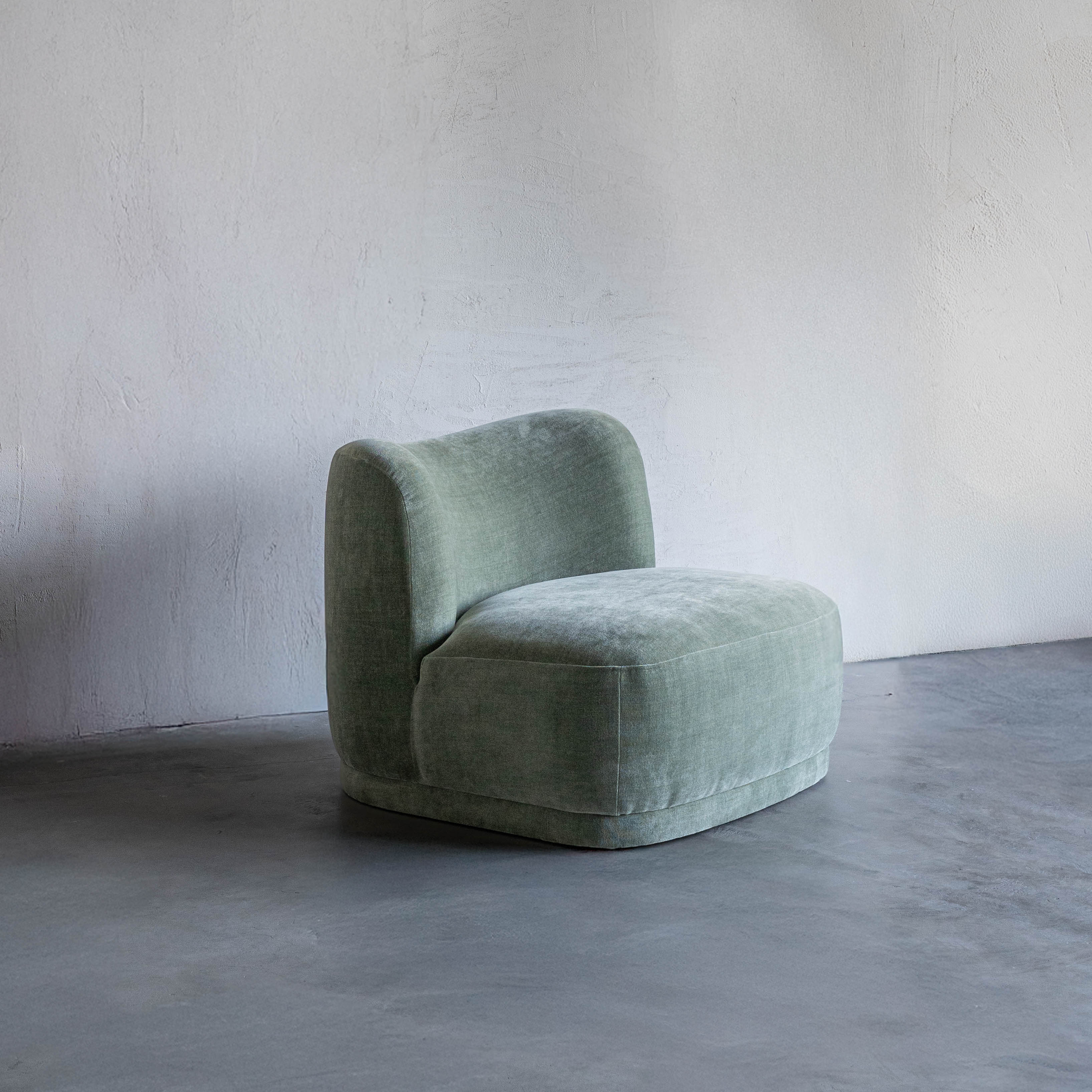 Lysandra Low Accent Lounge Chair - Light Green - Arm chair - WS Living Furniture  Furniture Store in Dubai