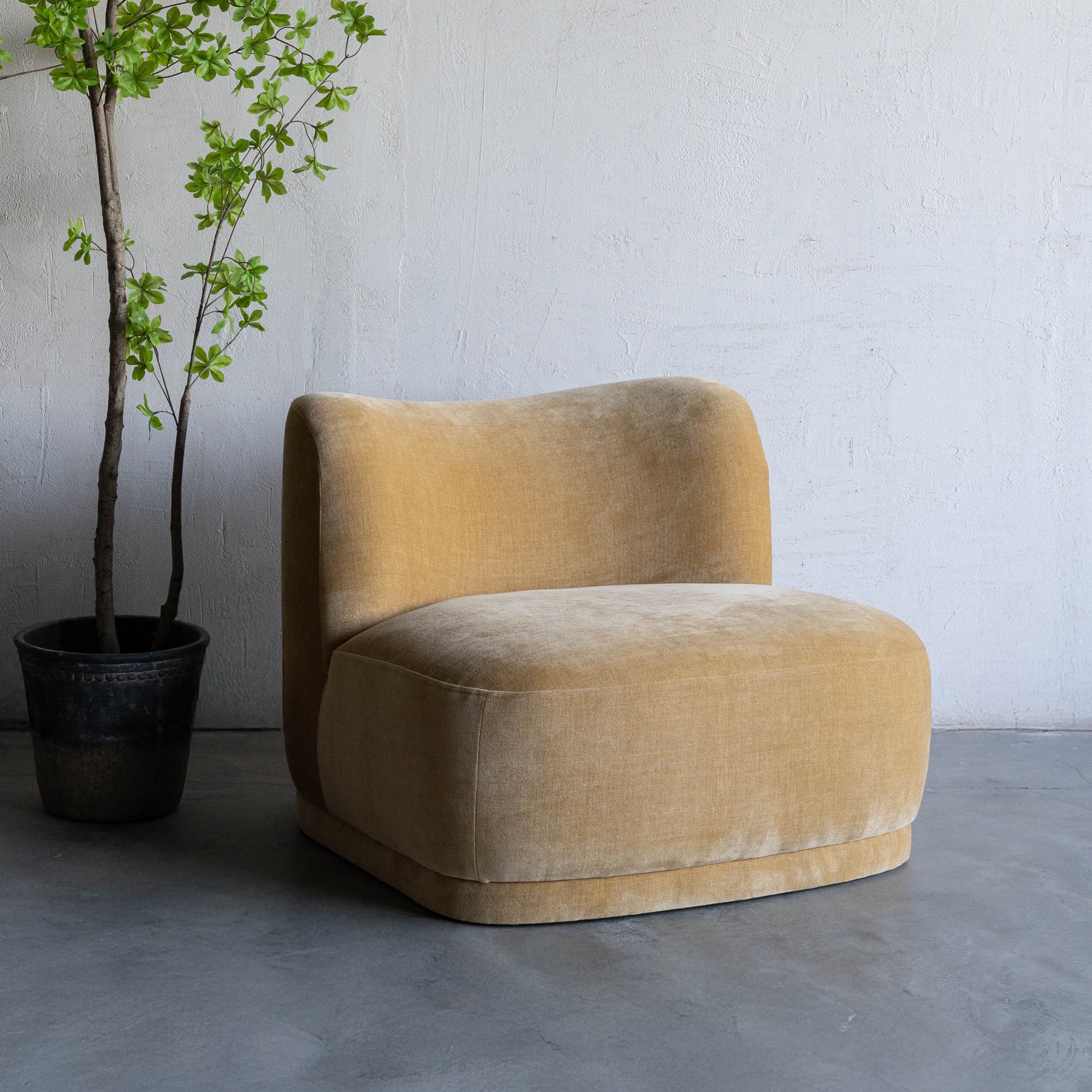 Lysandra Low Accent Lounge Chair - Mustard - Arm chair - WS Living Furniture  Furniture Store in Dubai