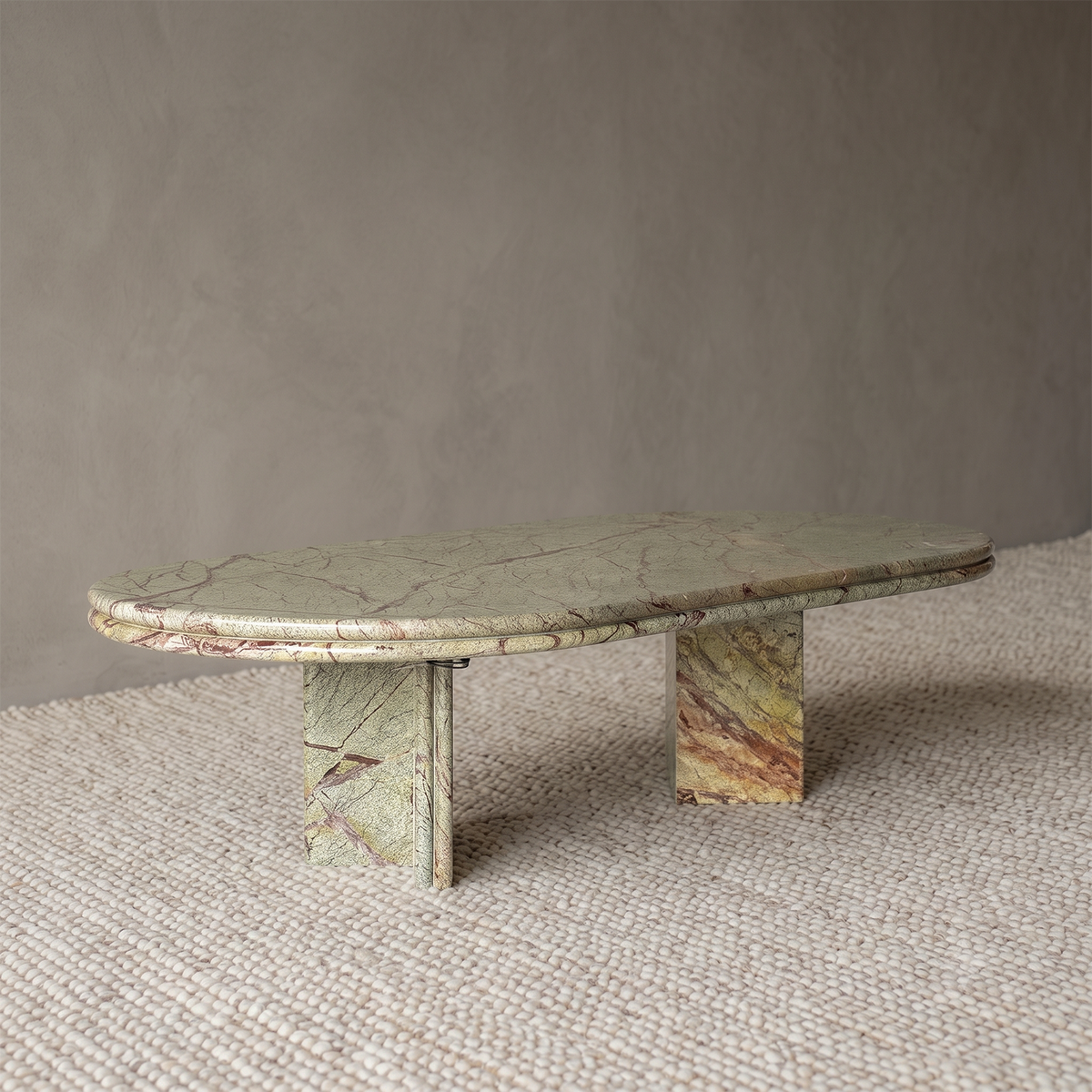 Majestic Onyx Marble Coffee Table - Forest Green