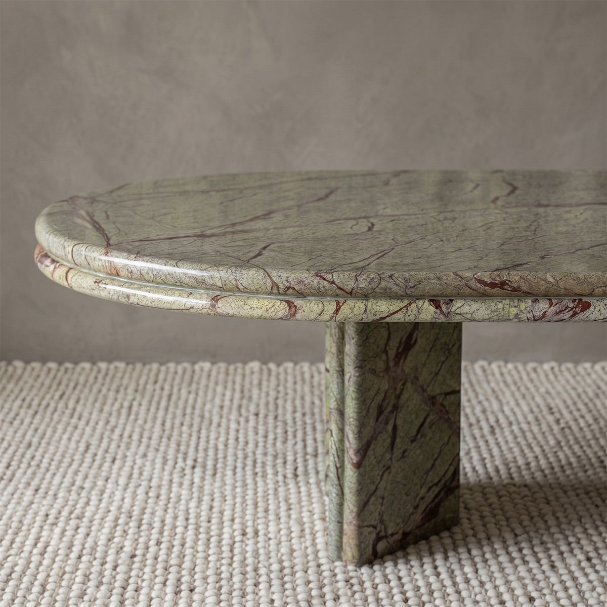 Majestic Onyx Marble Coffee Table - Forest Green