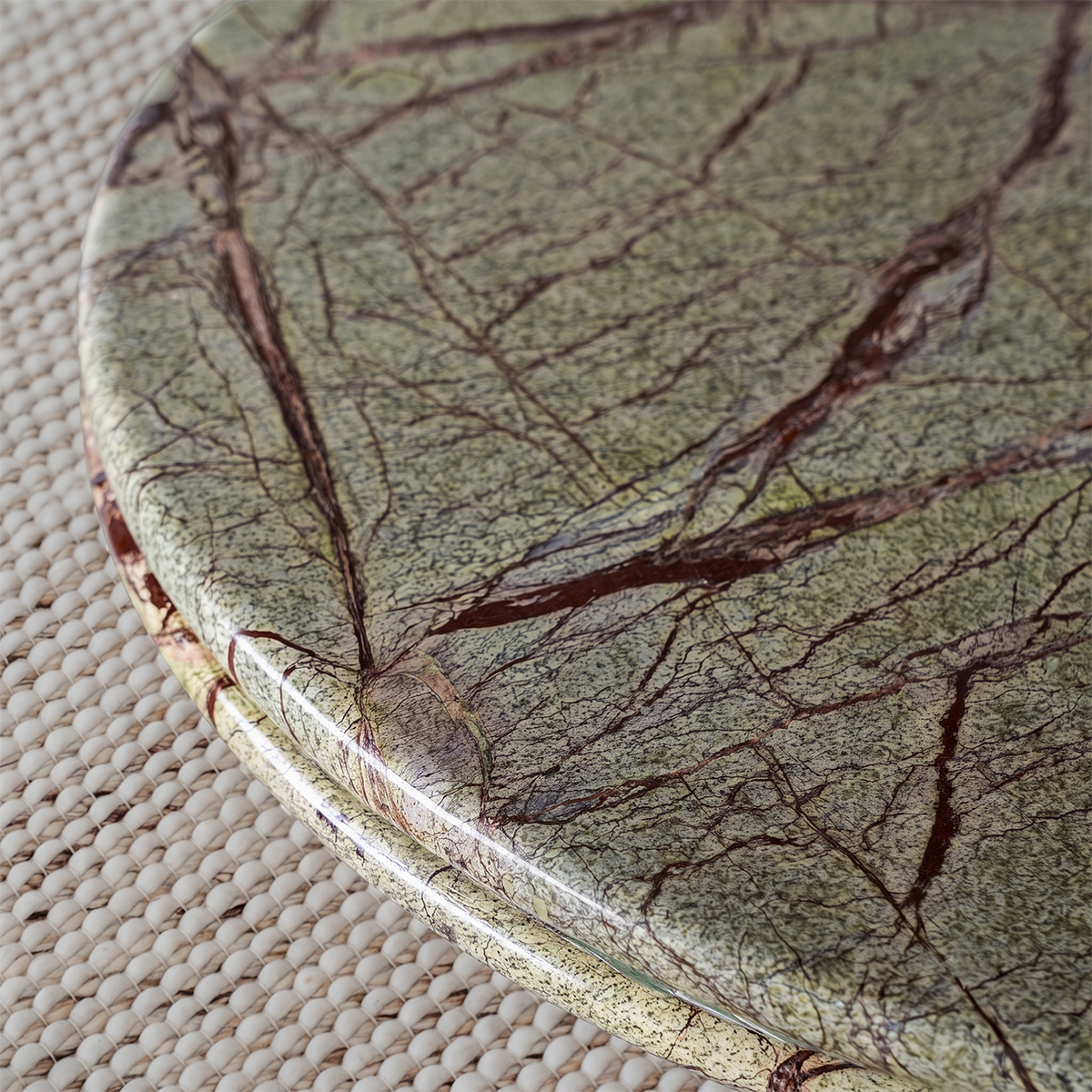 Majestic Onyx Marble Coffee Table - Forest Green