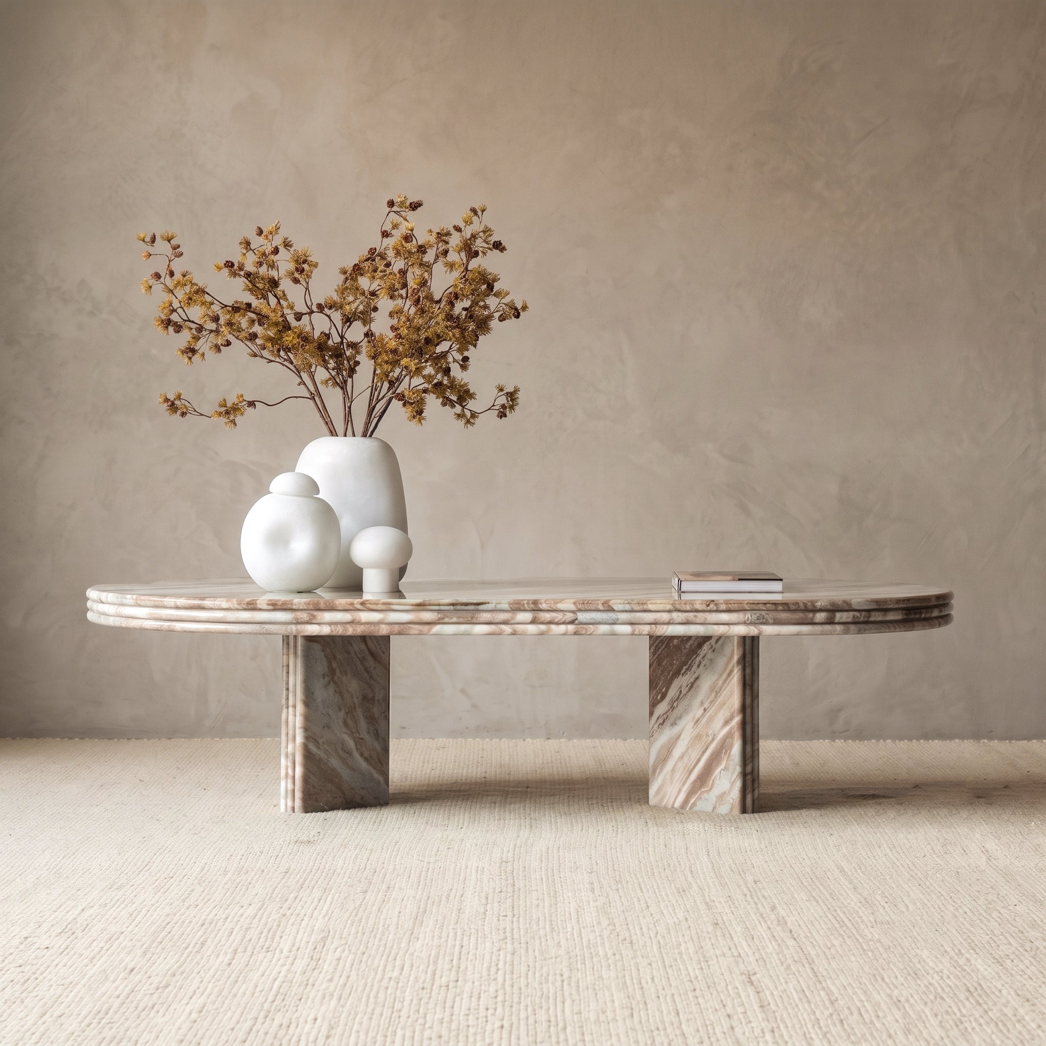 Majestic Brown Onyx Marble Coffee Table