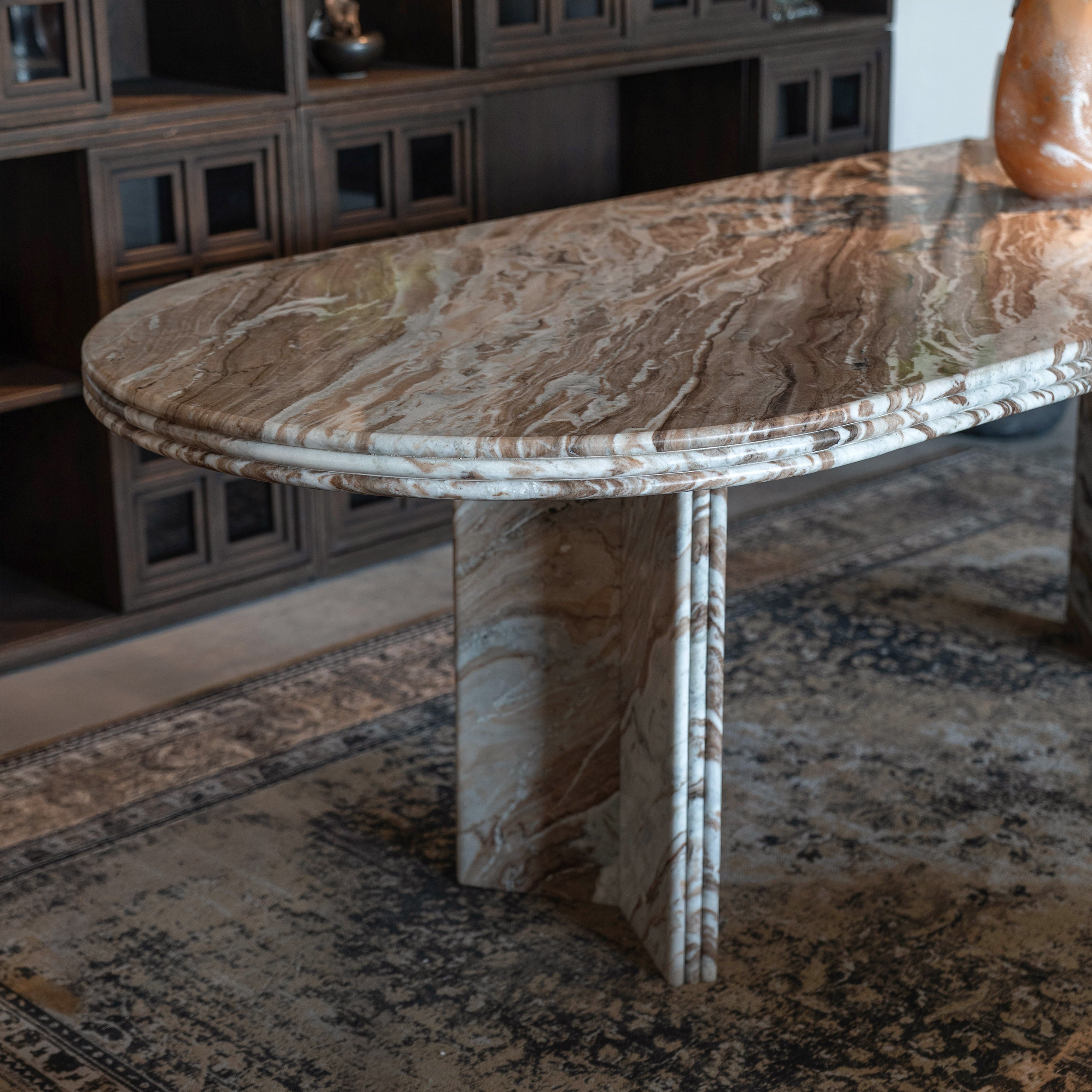 Majestic Grande Luxury Onyx Marble Dining Table - Dining Table - WS Living Furniture  Furniture Store in Dubai