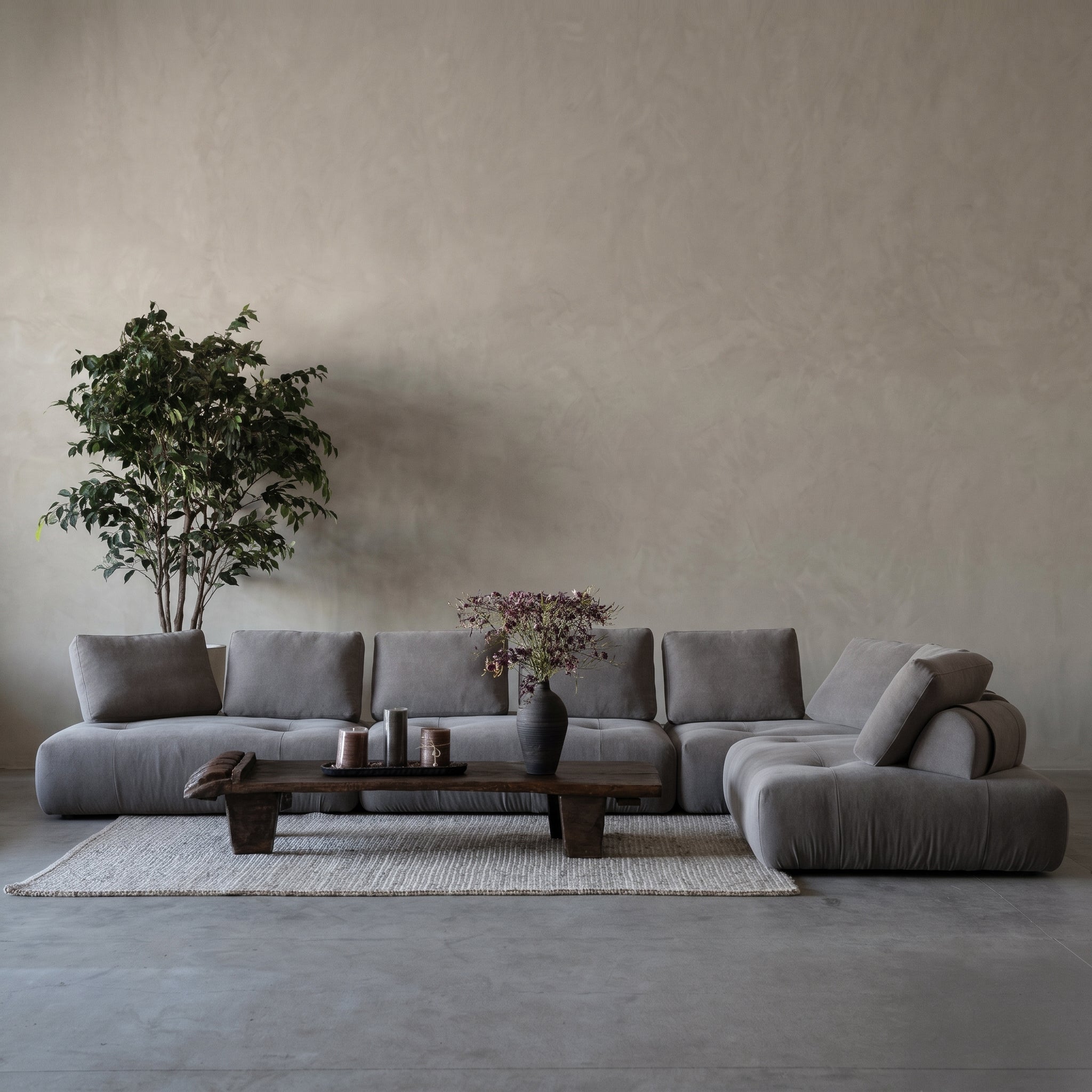 Margaux Modern Sectional Luxury Modular Sofa - CHARCOAL GREY