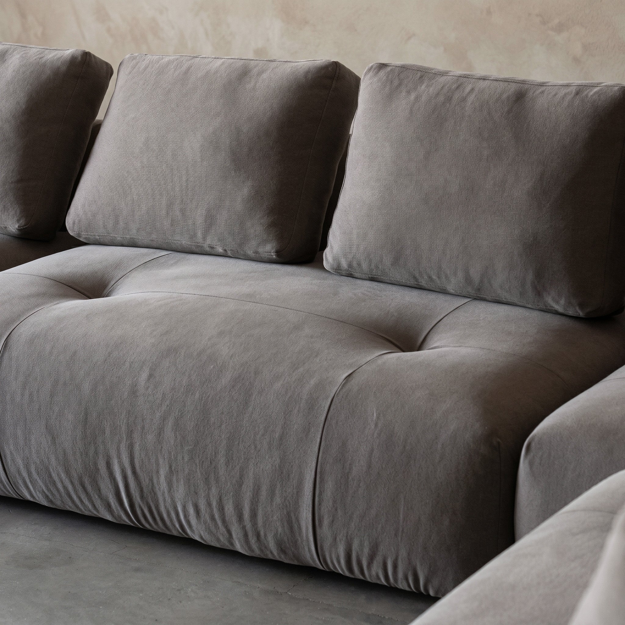 Margaux Modern Sectional Luxury Modular Sofa - CHARCOAL GREY
