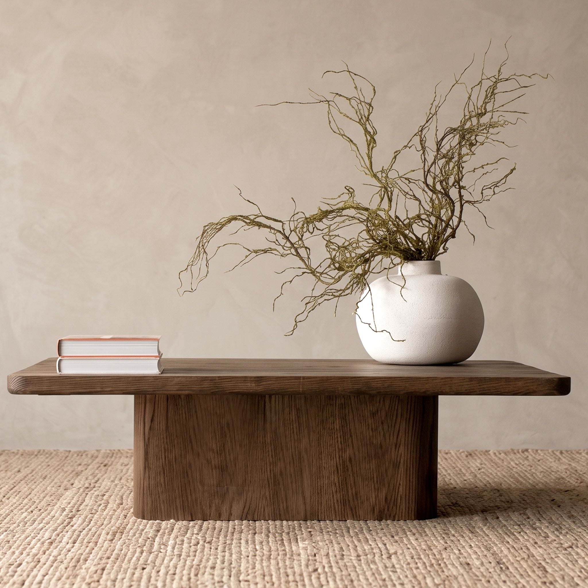 Marmaris Solid Oak Wood Big Square Coffee Table