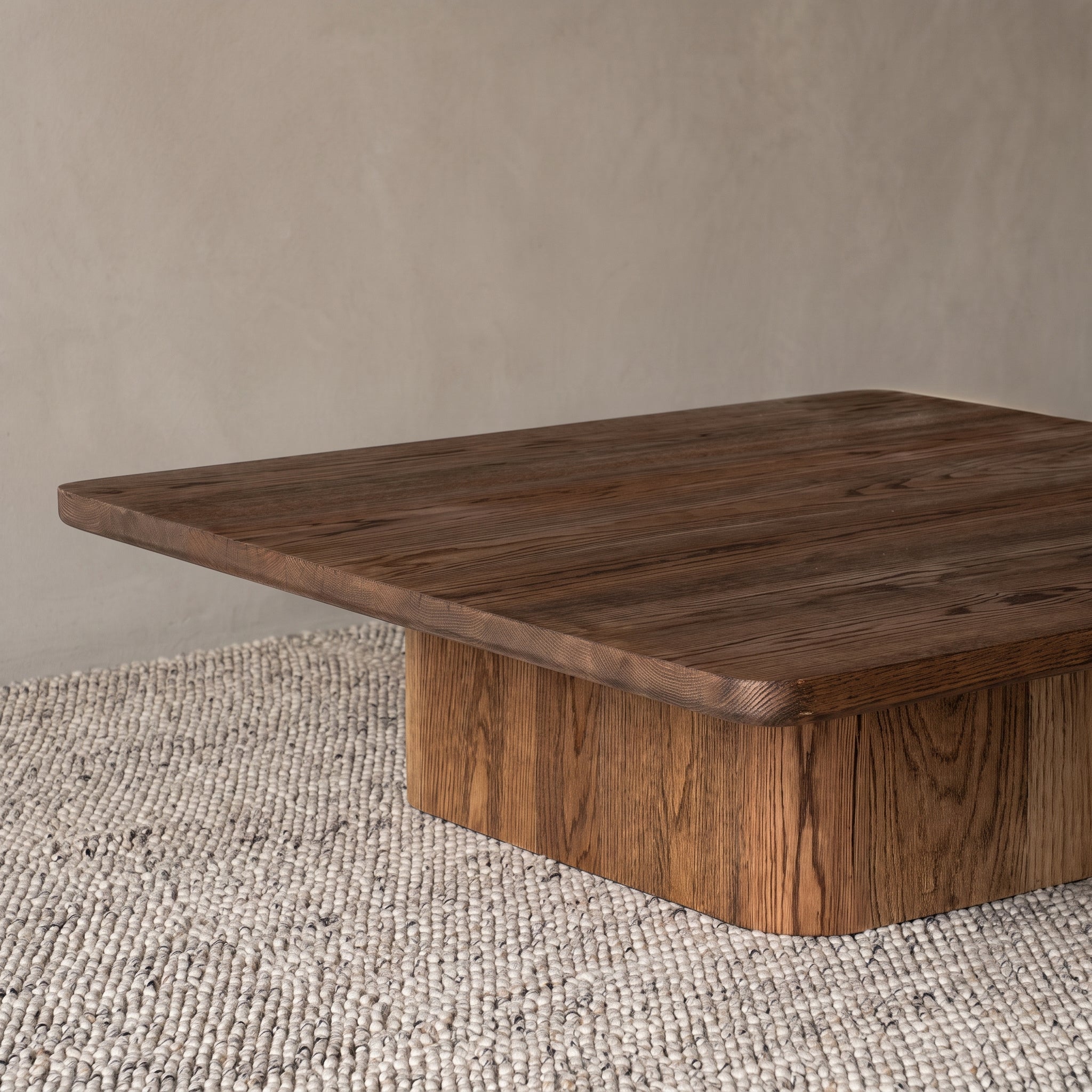 Marmaris Solid Oak Wood Big Square Coffee Table