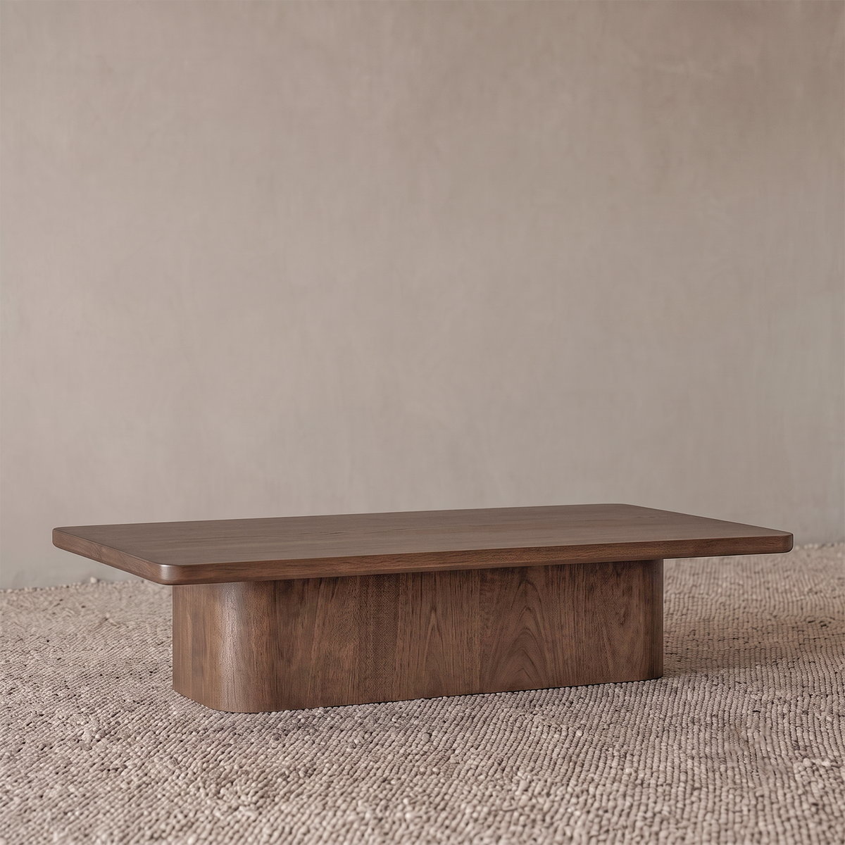 Marmaris Oak Wood Big Rectangle Coffee Table