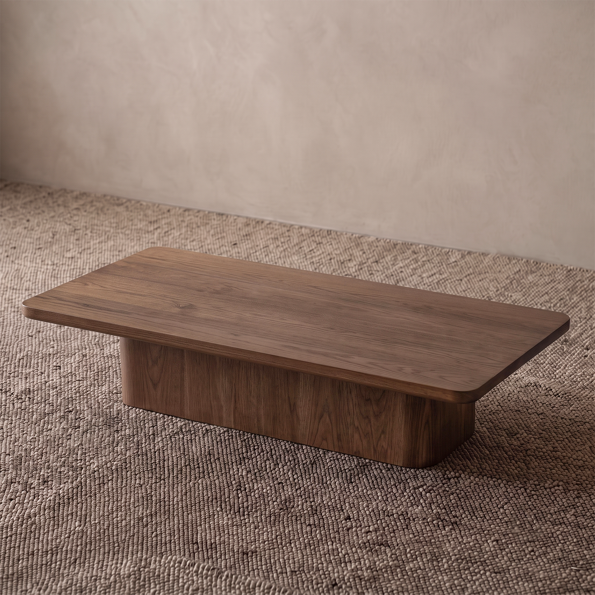 Marmaris Oak Wood Big Rectangle Coffee Table