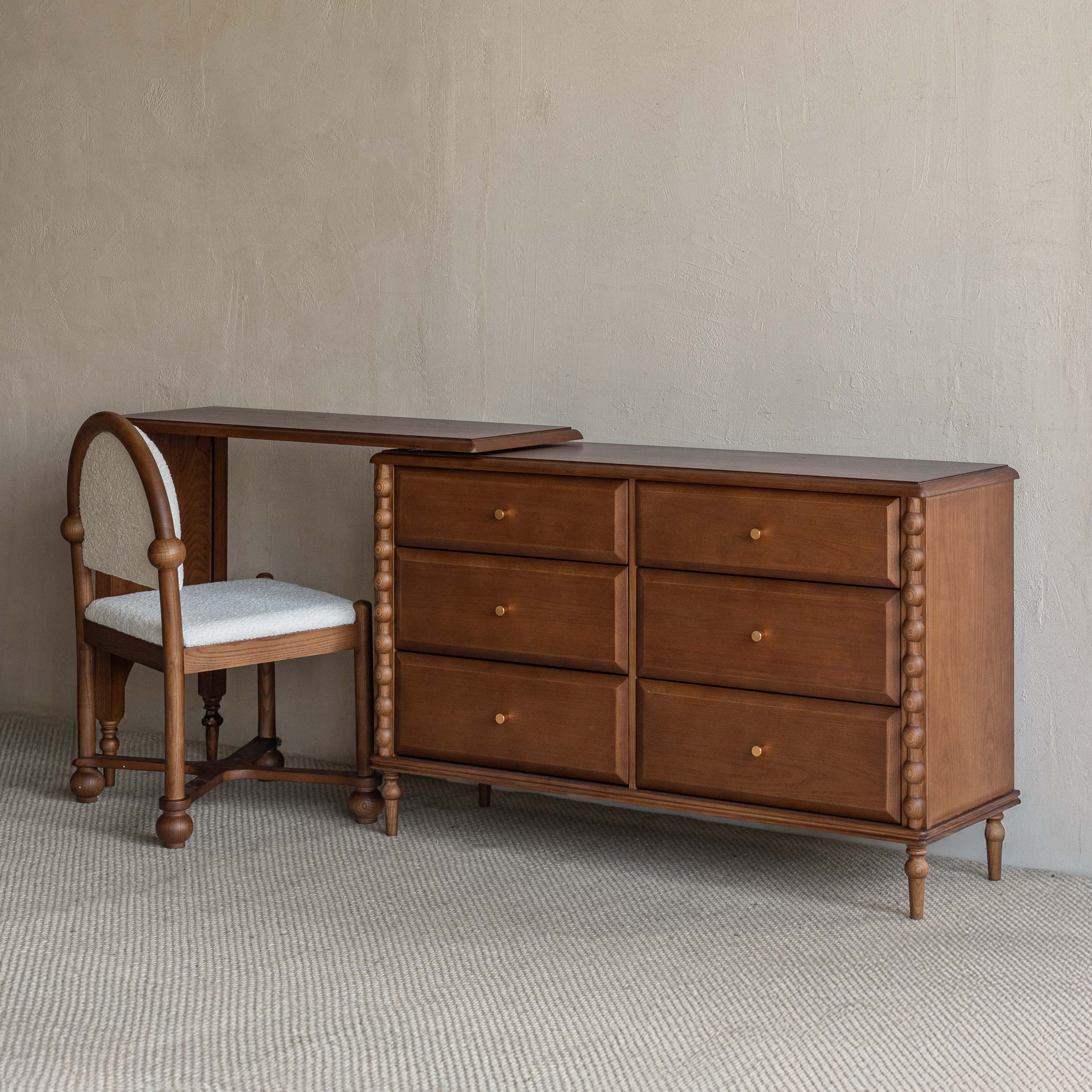 Mid Century Style Dressing Table & Office Table With Chair ( Pre-Order 60-90 Days Delivery) - TV Units - WS Living Furniture  Furniture Store in Dubai