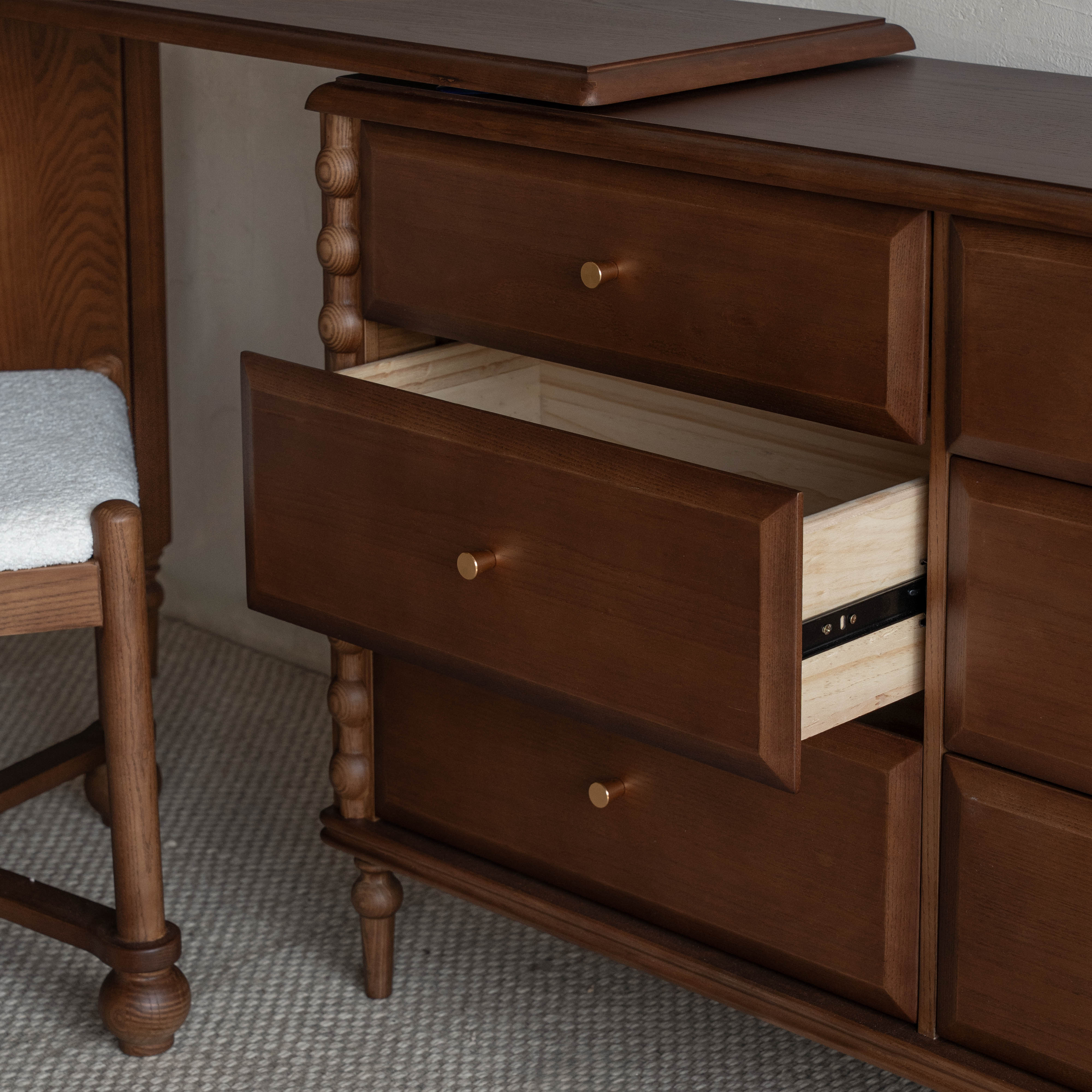 Mid Century Style Dressing Table & Office Table With Chair ( Pre-Order 60-90 Days Delivery) - TV Units - WS Living Furniture  Furniture Store in Dubai